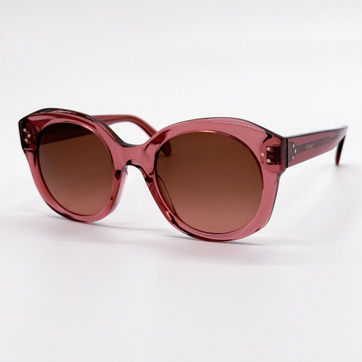 NEW CELINE CL40186I 74T SUNGLASSES PINK BROWN ROUND WOMEN - 3