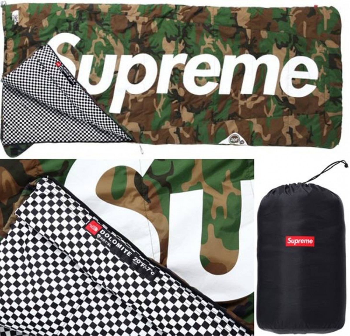 Supreme X TNF Camo Dolomite Sleeping Bag - 3