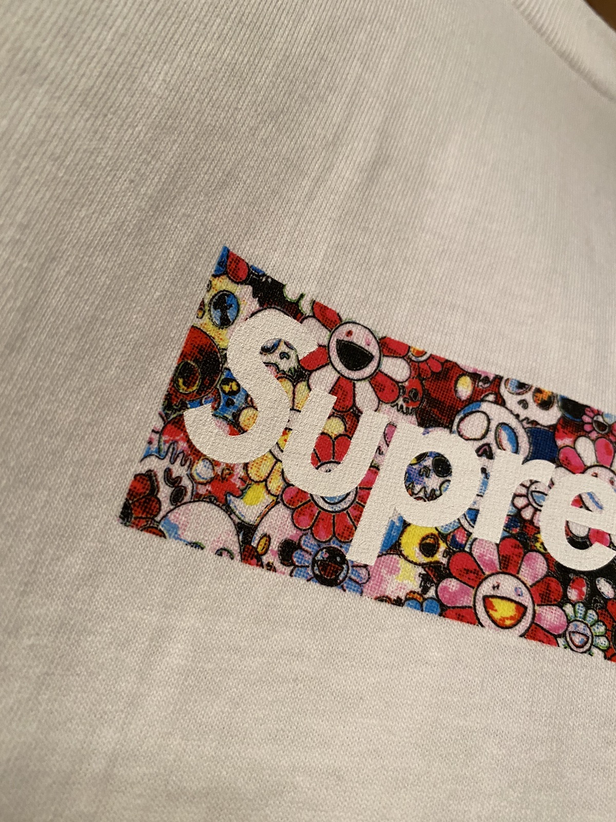 SUPREME X TAKASHI MURAKAMI COVID-19 RELIEF BOX LOGO TEE WHITE (NEW