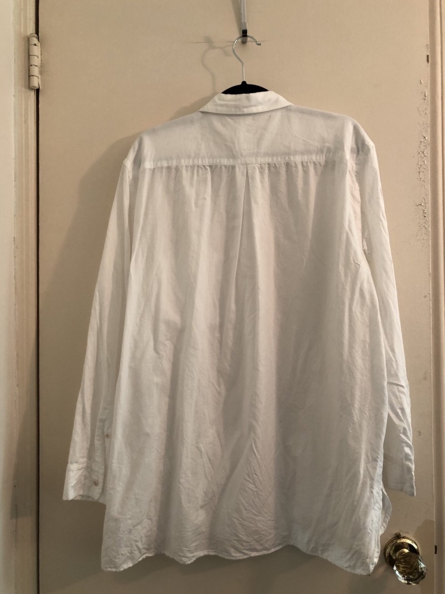 Sage De Cret - Sage de Cret Oversized White Button-Up Shirt Size L - 3