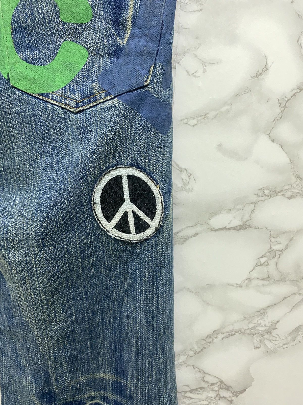 Designer - Vintage POINT LOMA Daicock Peace Denim Evisu Inspired - 12