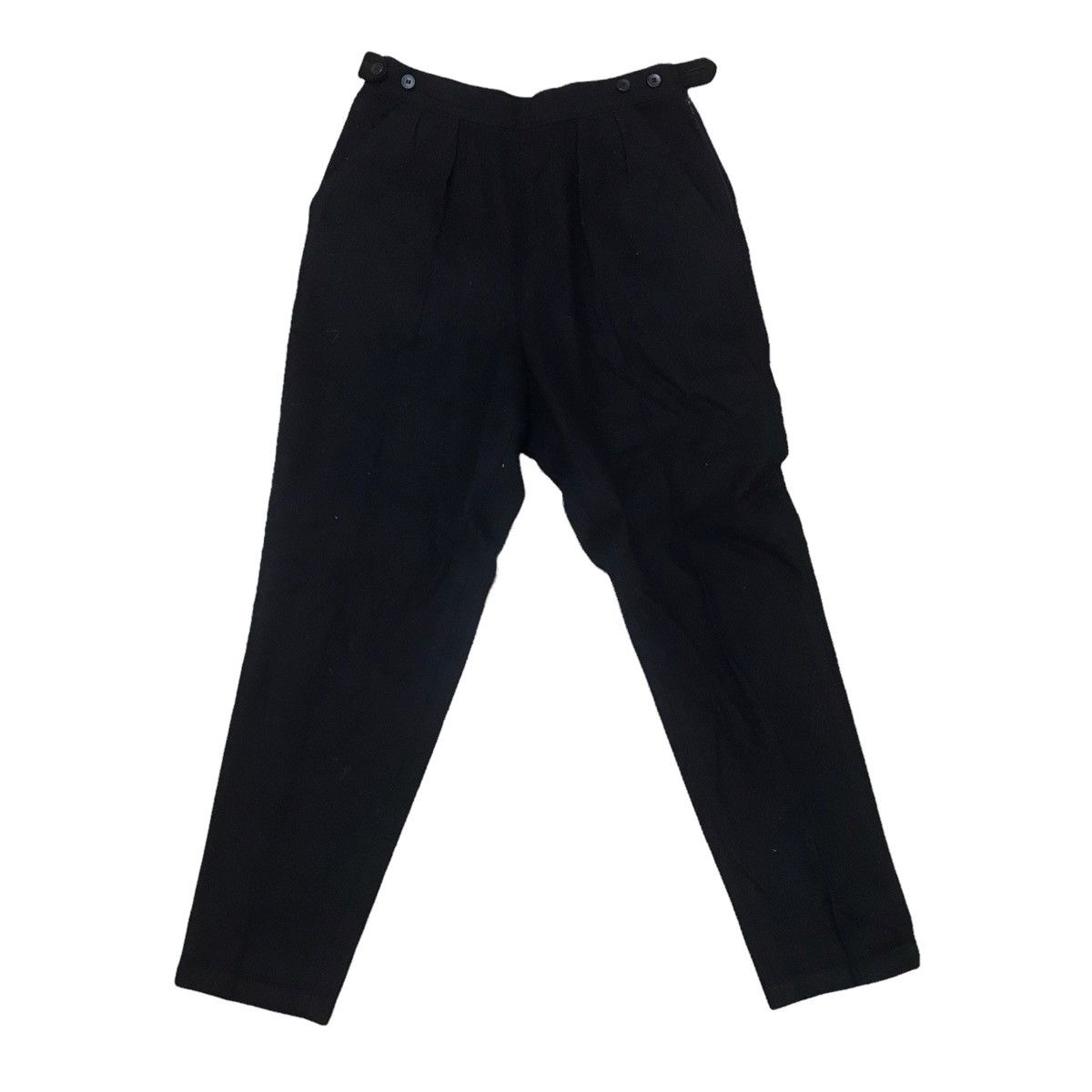 Vintage yohji yamamoto black wool pants - 1