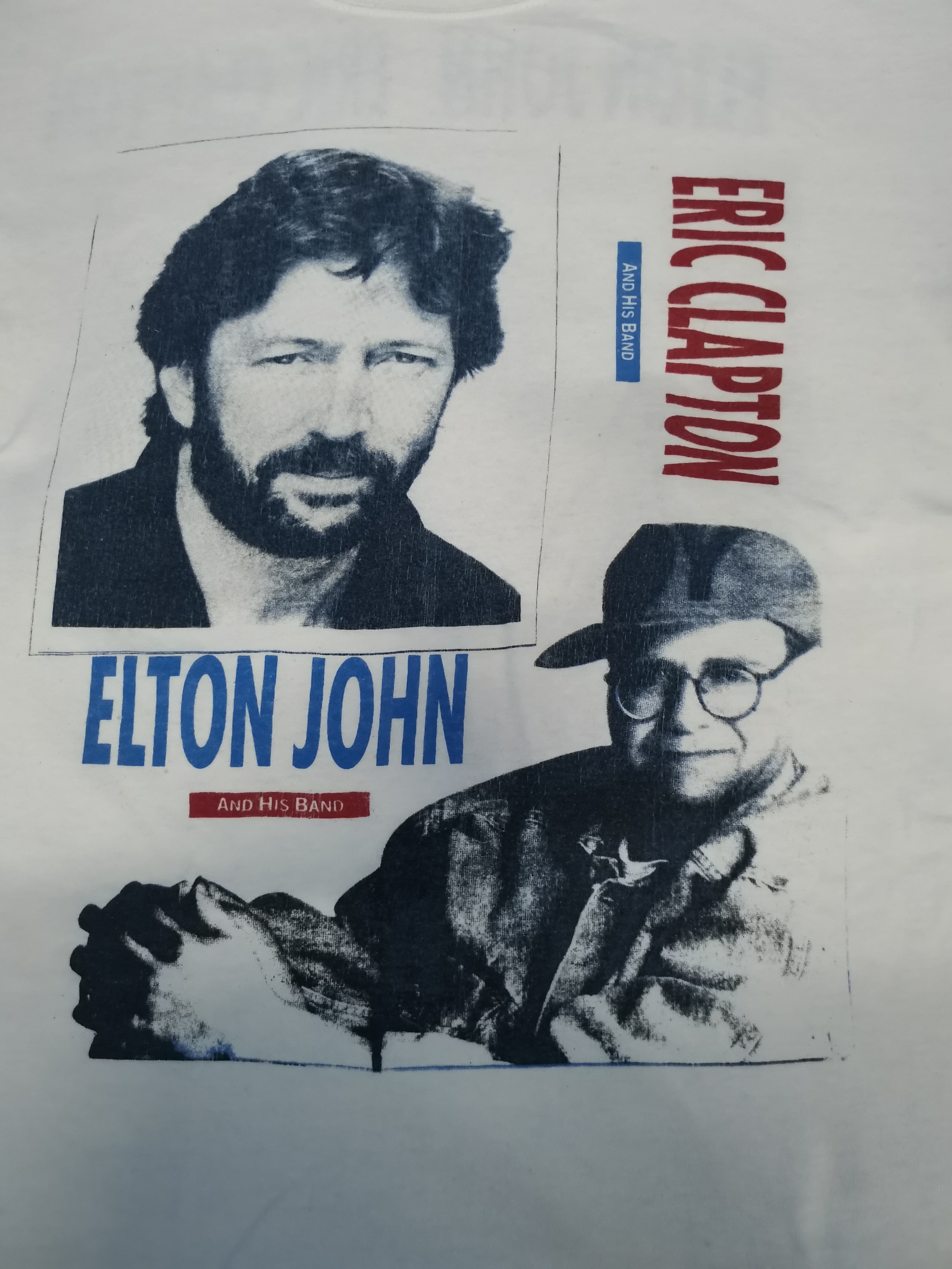Vintage - Vintage Elton John Eric Clapton Tour 1992 Tee Stitches Rare - 1