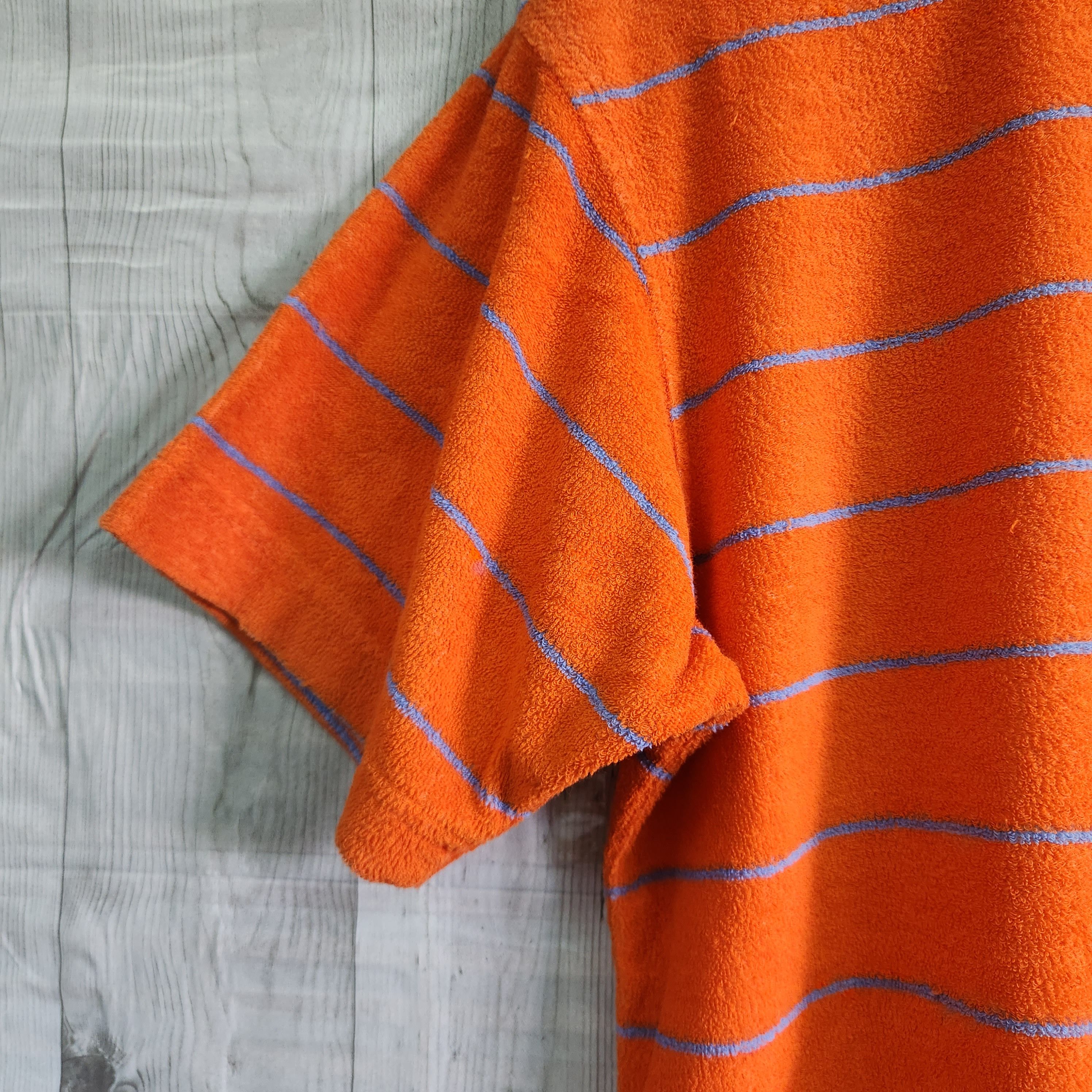 Vintage Stussy Rare Orange Stripes Arm Pocket TShirt - 11