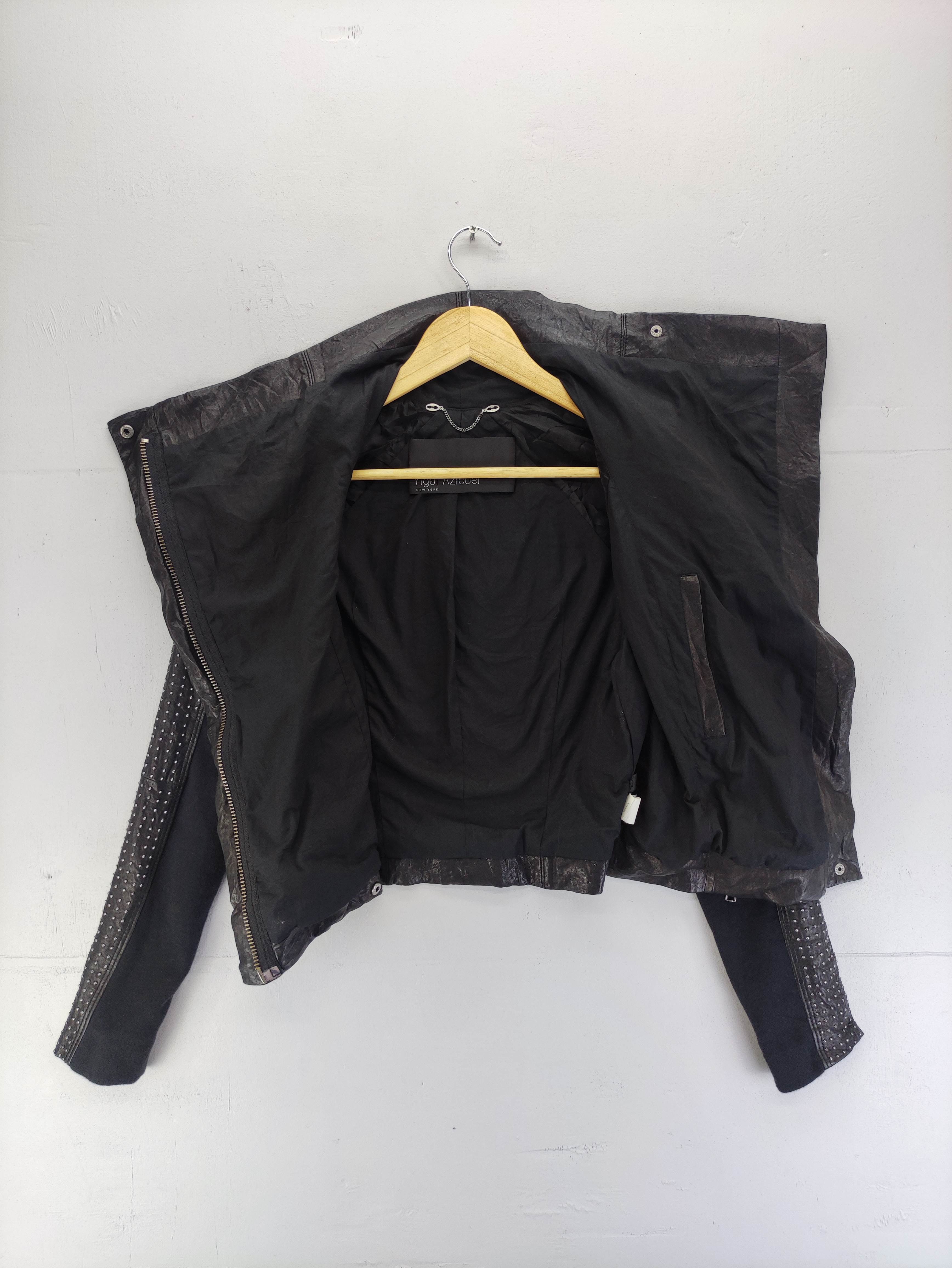 Vintage Yigal Azrouel Leather Jacket Zipper Punk Style - 5