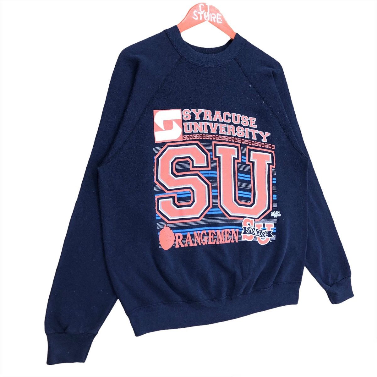 Ncaa - Vtg 90s Syracuse University Orangemen Fullprint Sweatshirt - 4