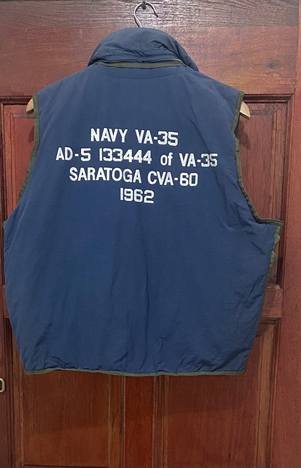 Vintage Avirex Navy Va-35 Multipocket Vest Jacket - 2