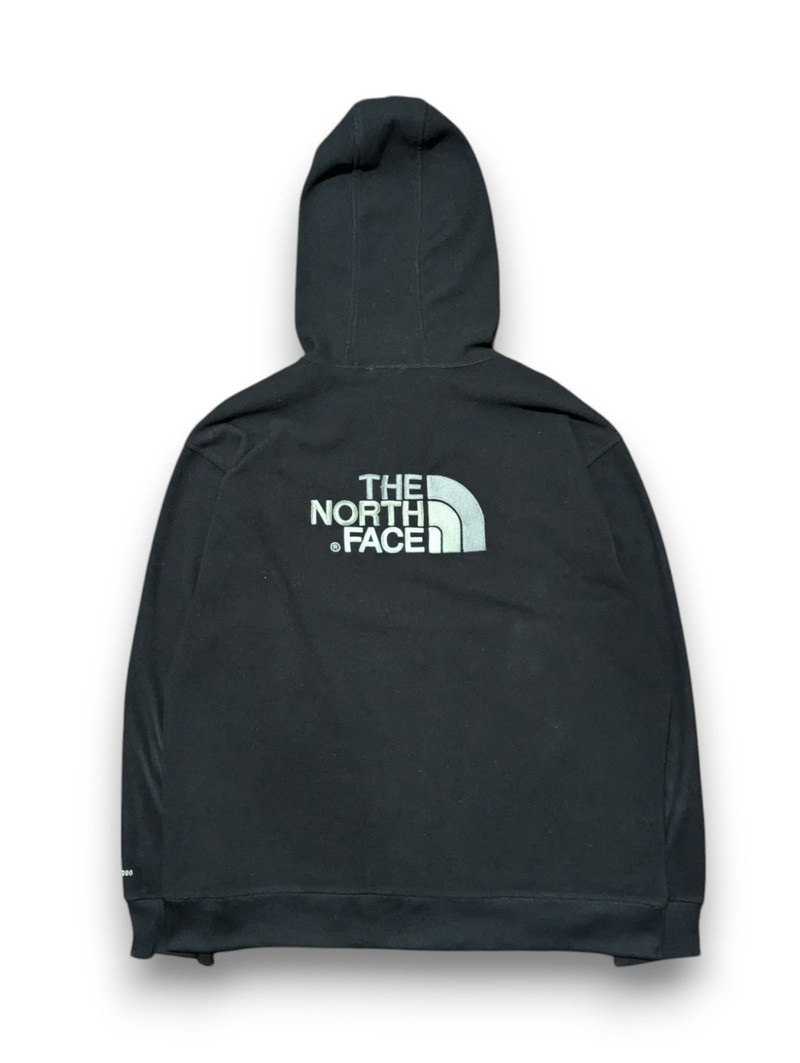 The North Face TKA 200 Big Logo Fleece Jacket Black Vintage - 1