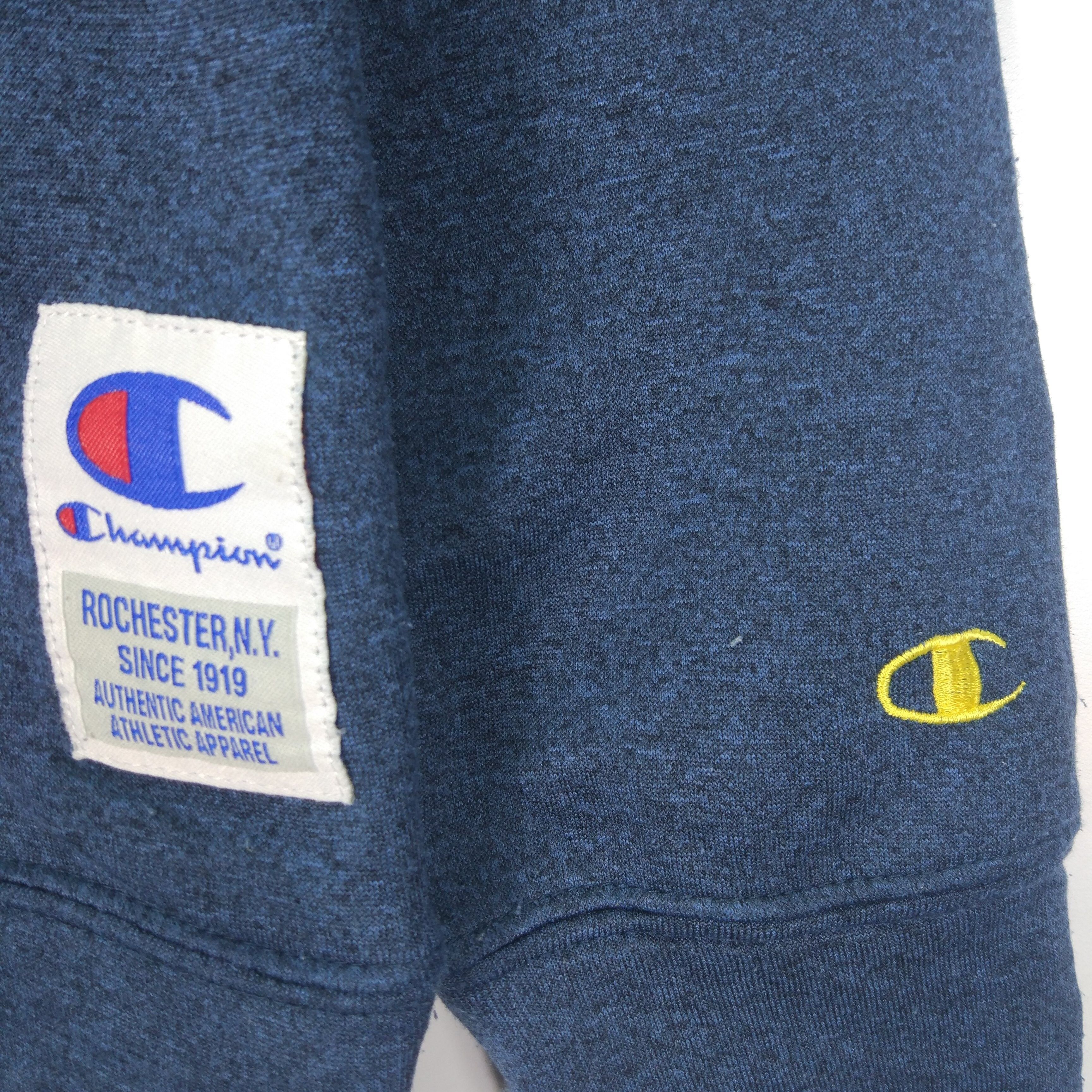 Champion Big Logo Embroidered Crewneck Pullover Jumper Sweatshirt - 6
