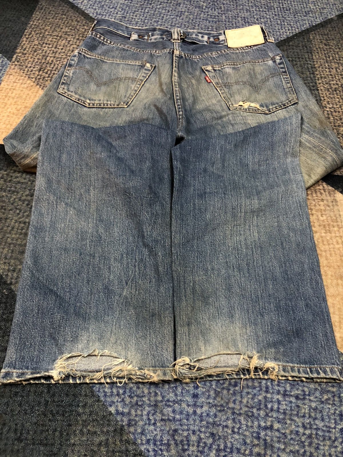 Vintage - Levis 501XXc Big E Selvedge Button 555 Denim - 13