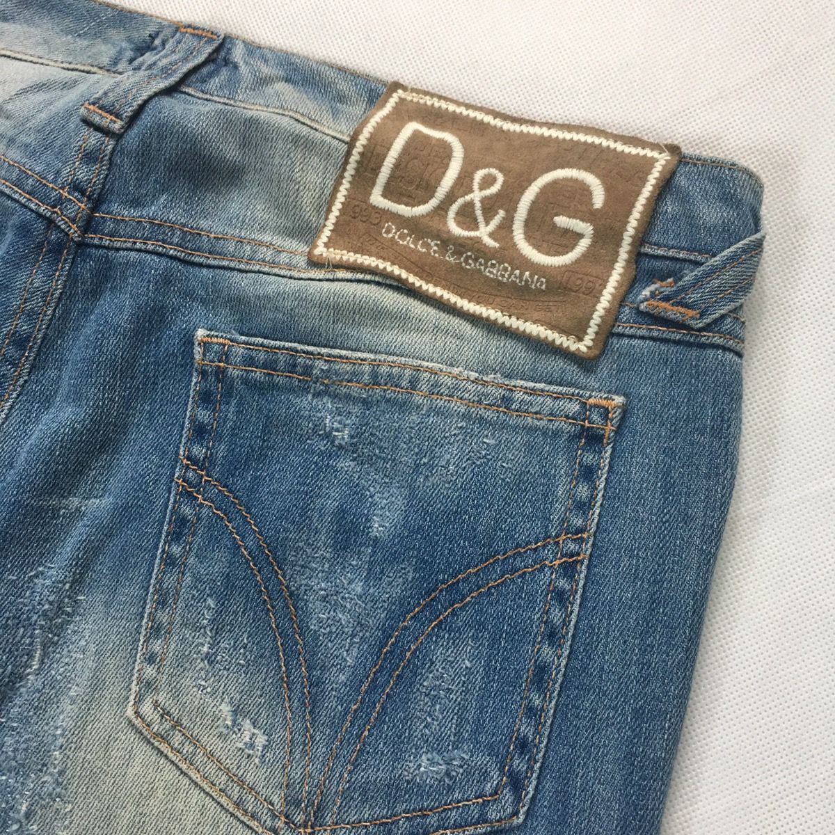 Rare! Dolce & Gabbana Distressed Denim Flare Pant - 8