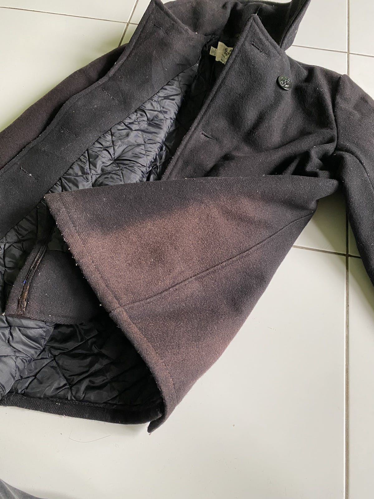 Vintage U.S 740N Schott Faded Pea Black Quilted Jacket - 6