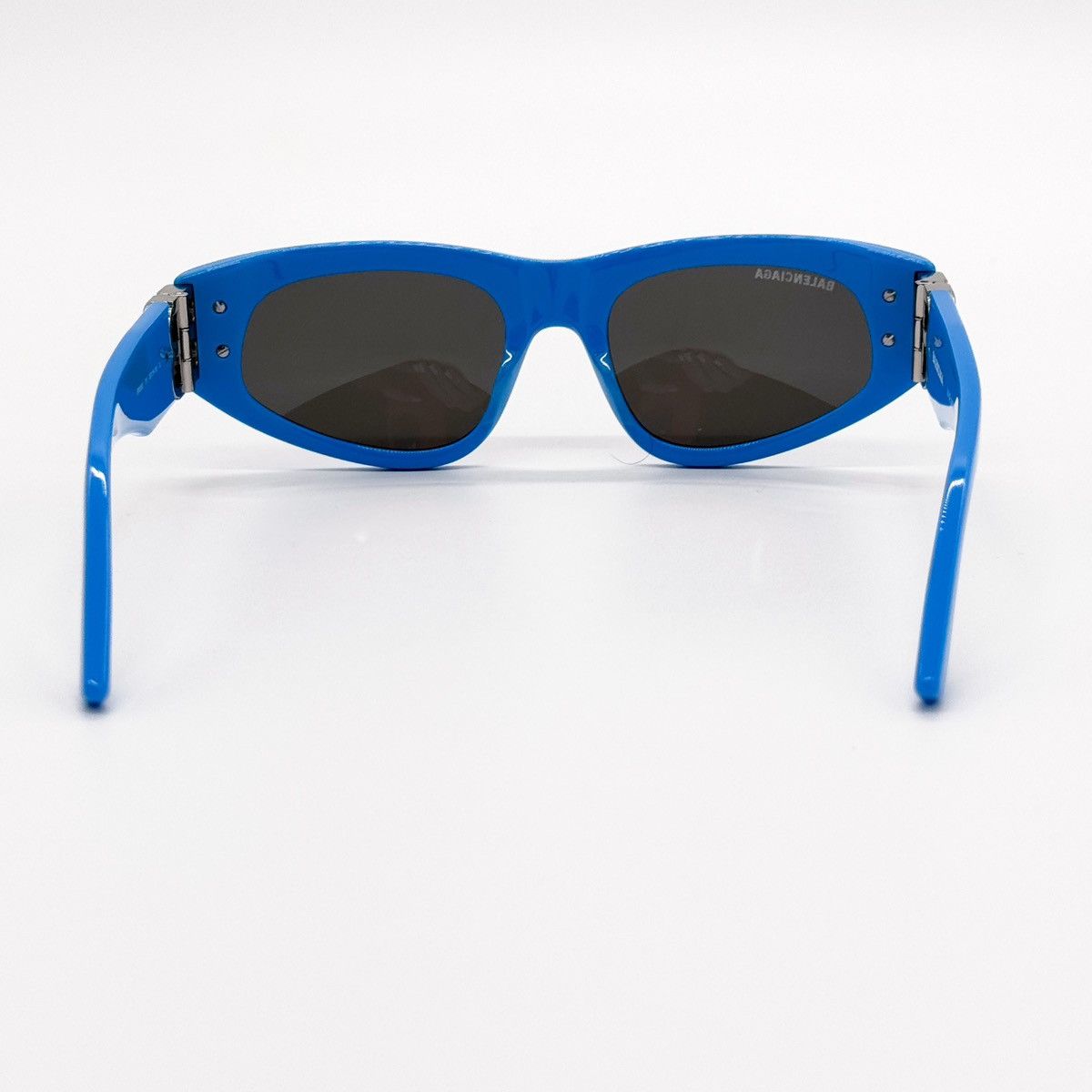 NEW BALENCIAGA BB0095S 011 OVAL BLUE GREY WOMEN SUNGLASSES - 8