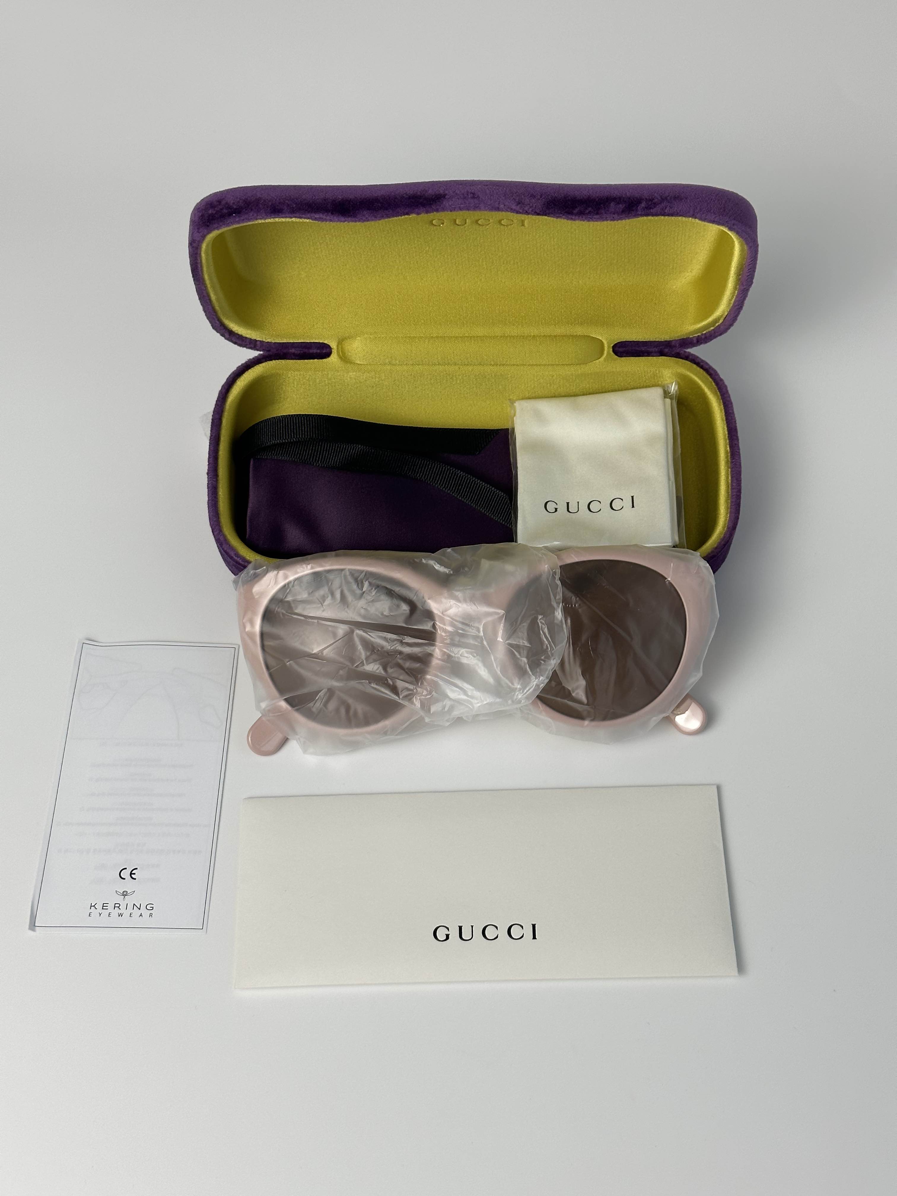 BRAND NEW GUCCI GG0814SK 004 Pink / Brown Women Sunglasses - 3