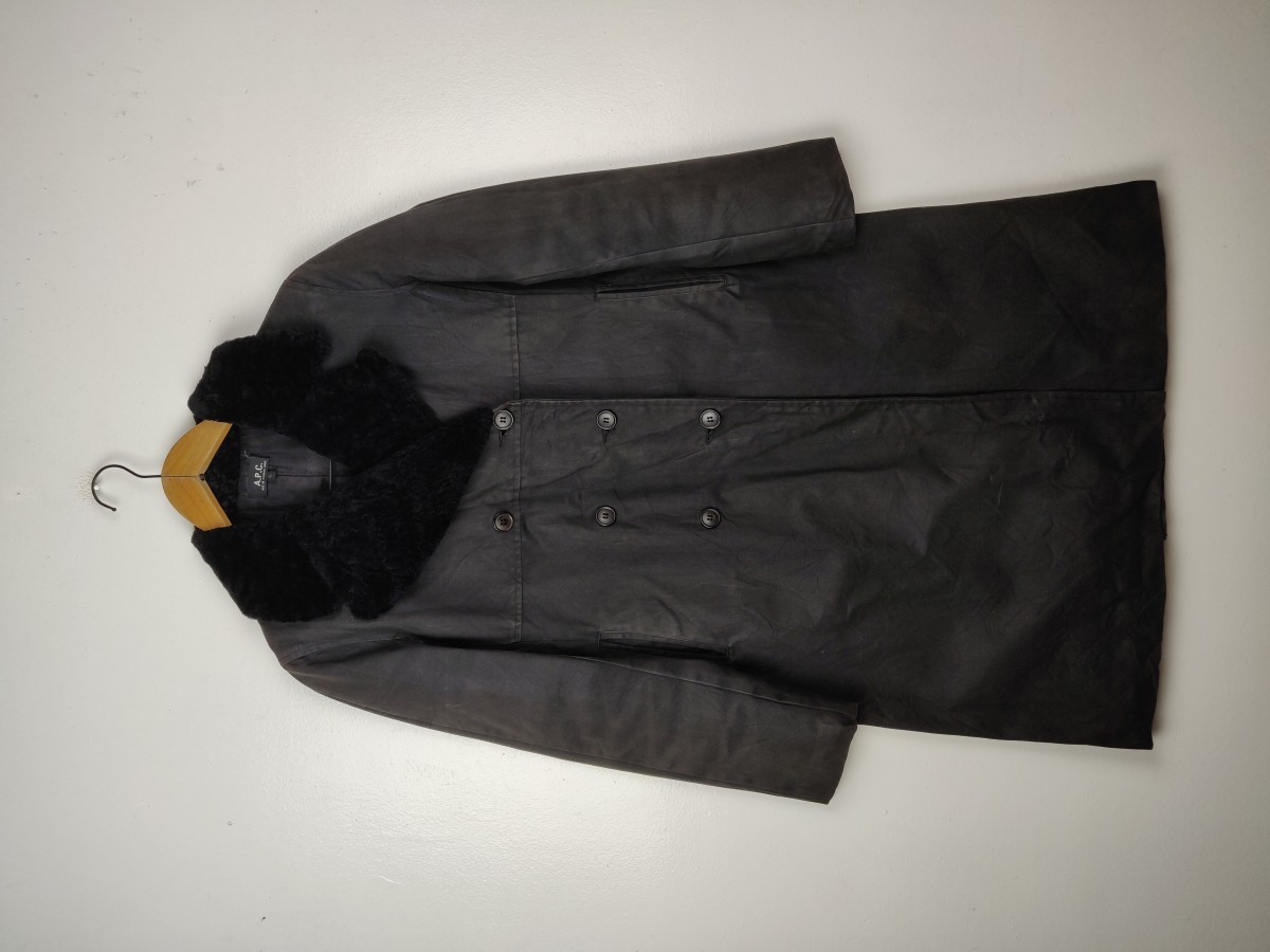 APC Wax Double Breast Jacket Long Coat - 2