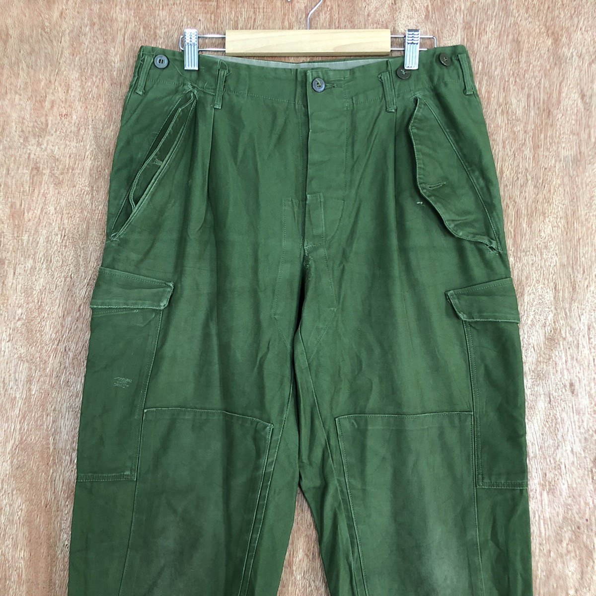 Vintage - Cargo Pants D96 Green Double knee multipocket pants #1474 - 2