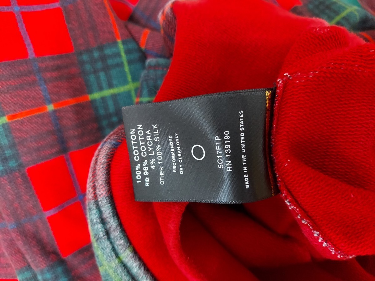 5th Fifth Collection Red Tartan Plaid Hoodie - 5