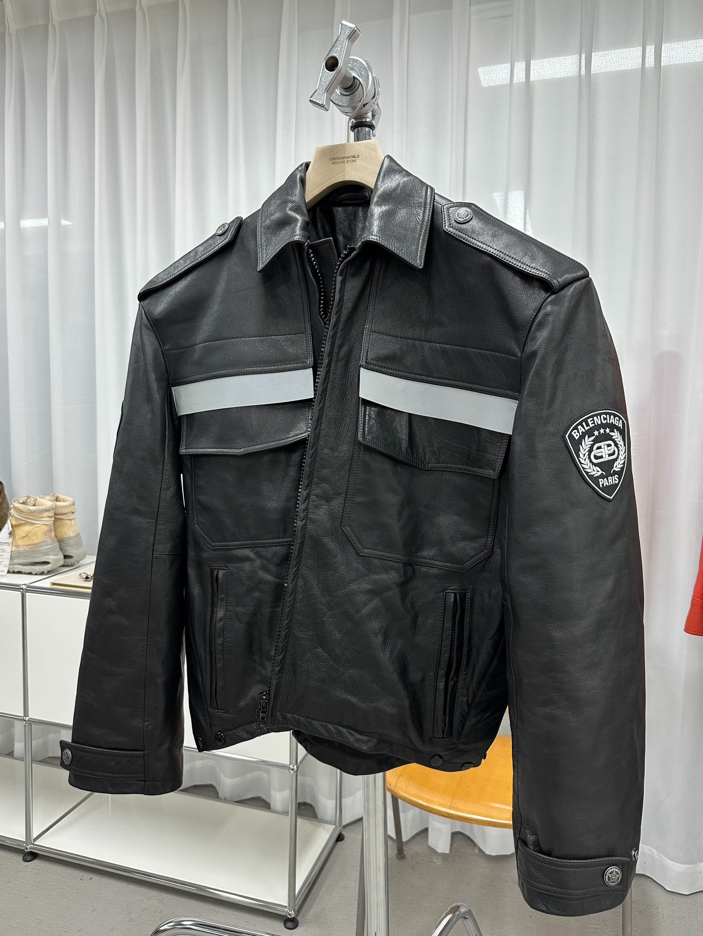 Balenciaga 2023SS Show Uniform Police Leather Jacket - 2