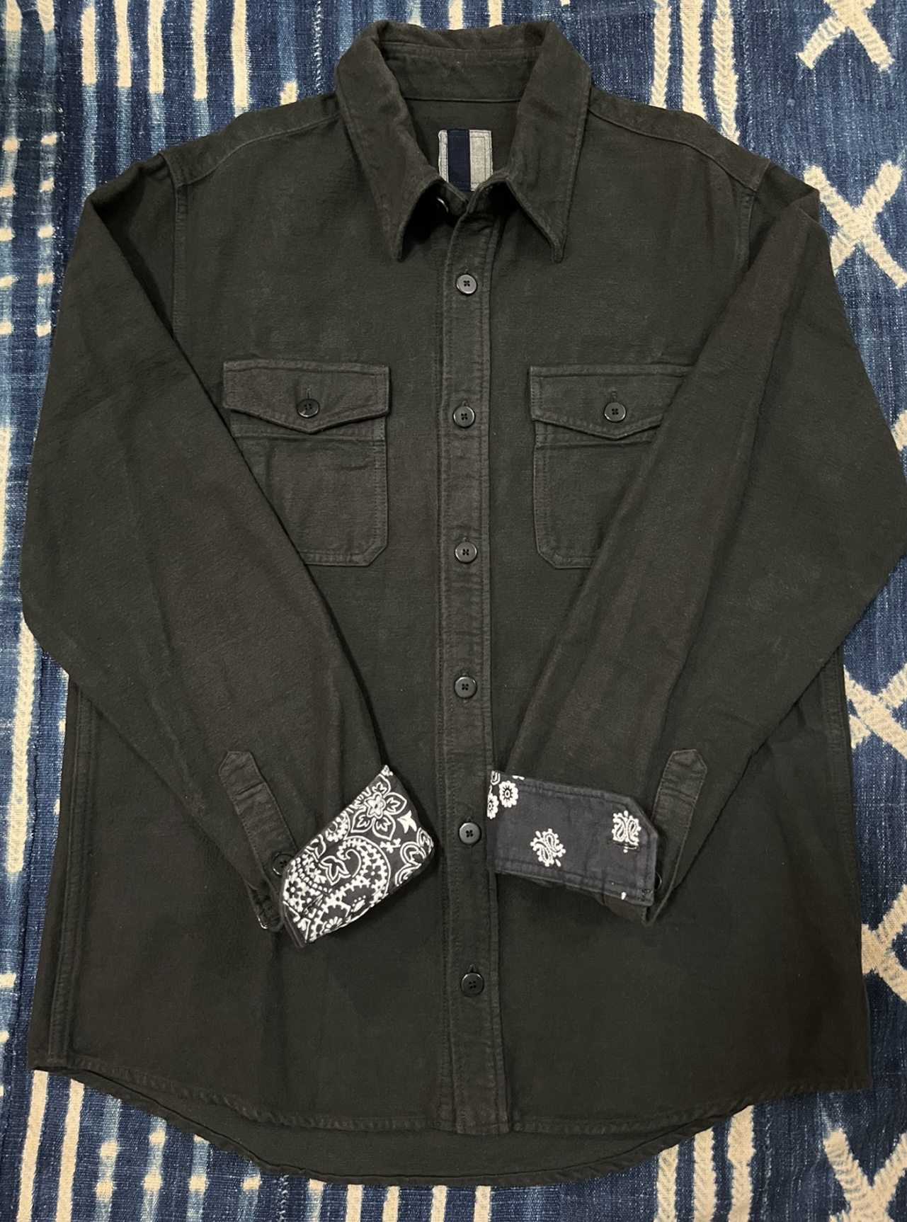 VISVIM ICT 17AW BLACK ELK FLANNEL SHIRT