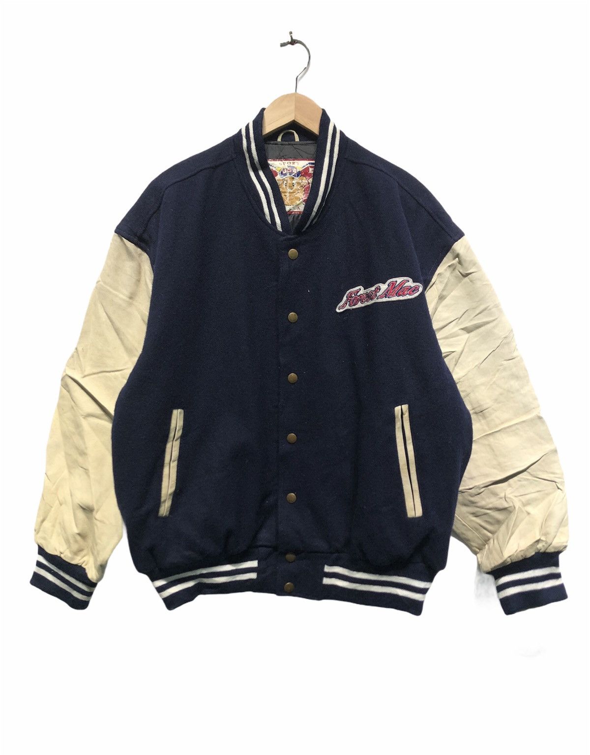 Vintage - AJ1 Forest Mac World Natural Association Varsity Jacket - 2