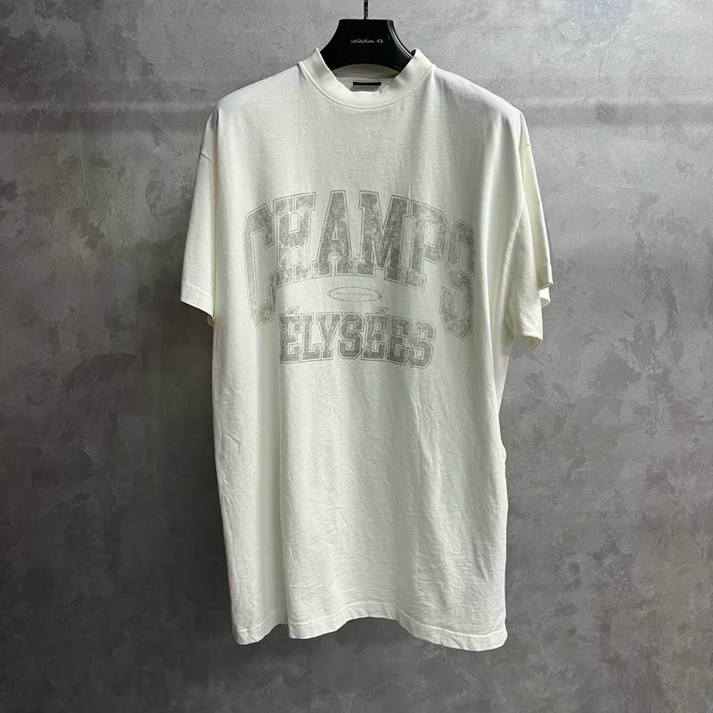Balenciaga 2024 White Crew-Neck T-Shirt with Letter Print - 1