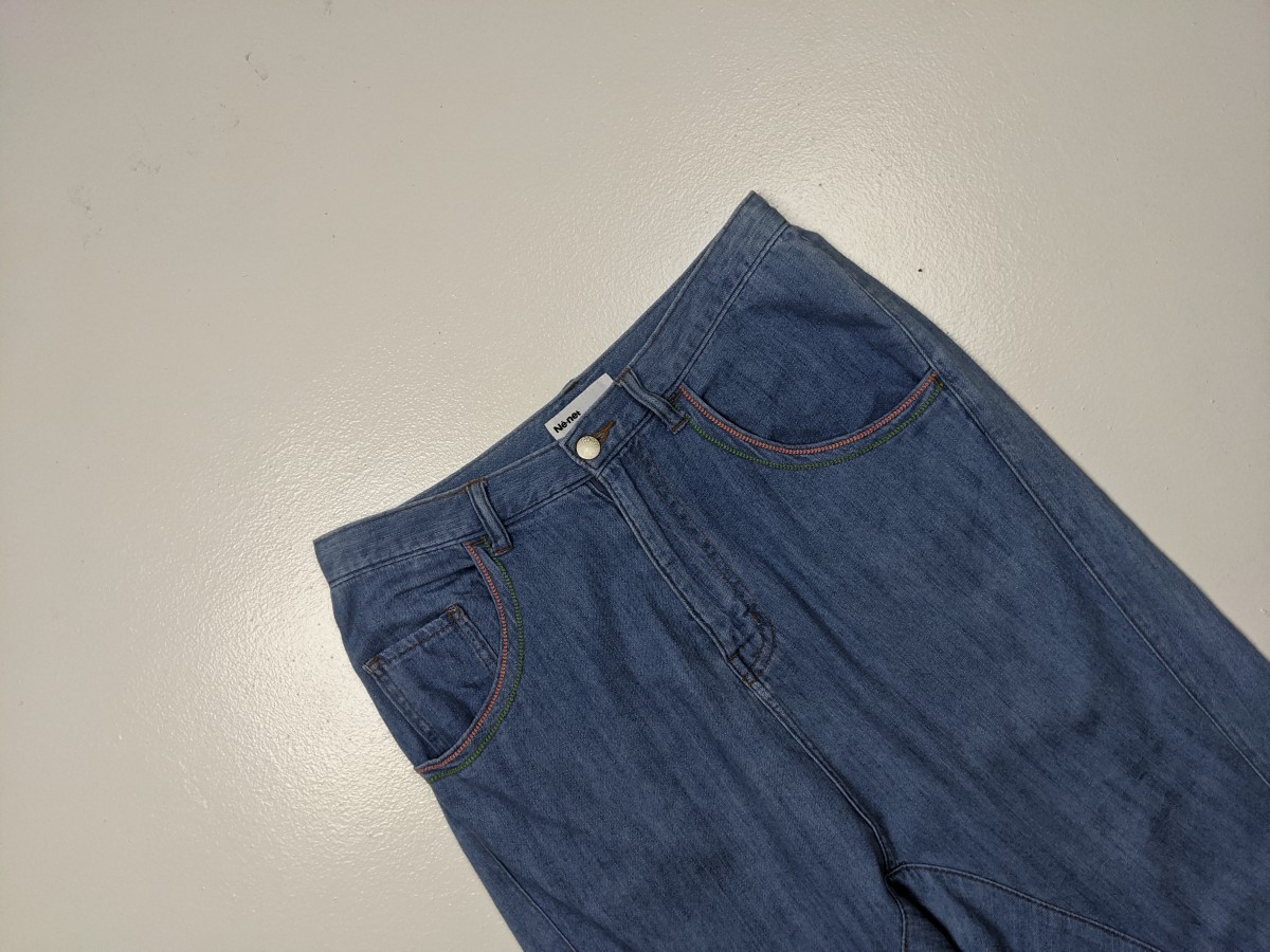 Designer - Ne-net Drop Crotch Denim Jeans Bottom - 3
