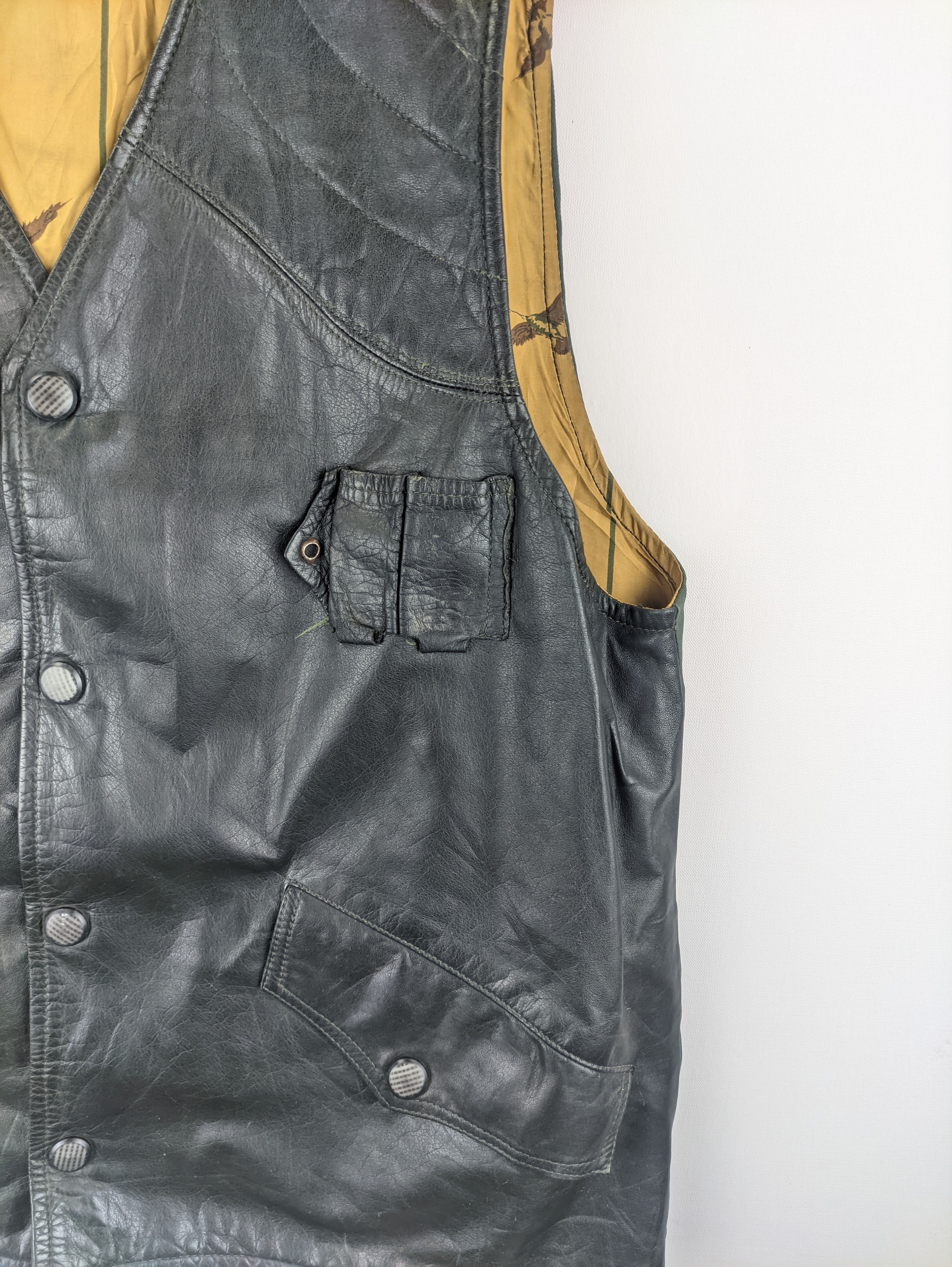 Steals🔥Vintage Vest PU Leather by Descente - 4