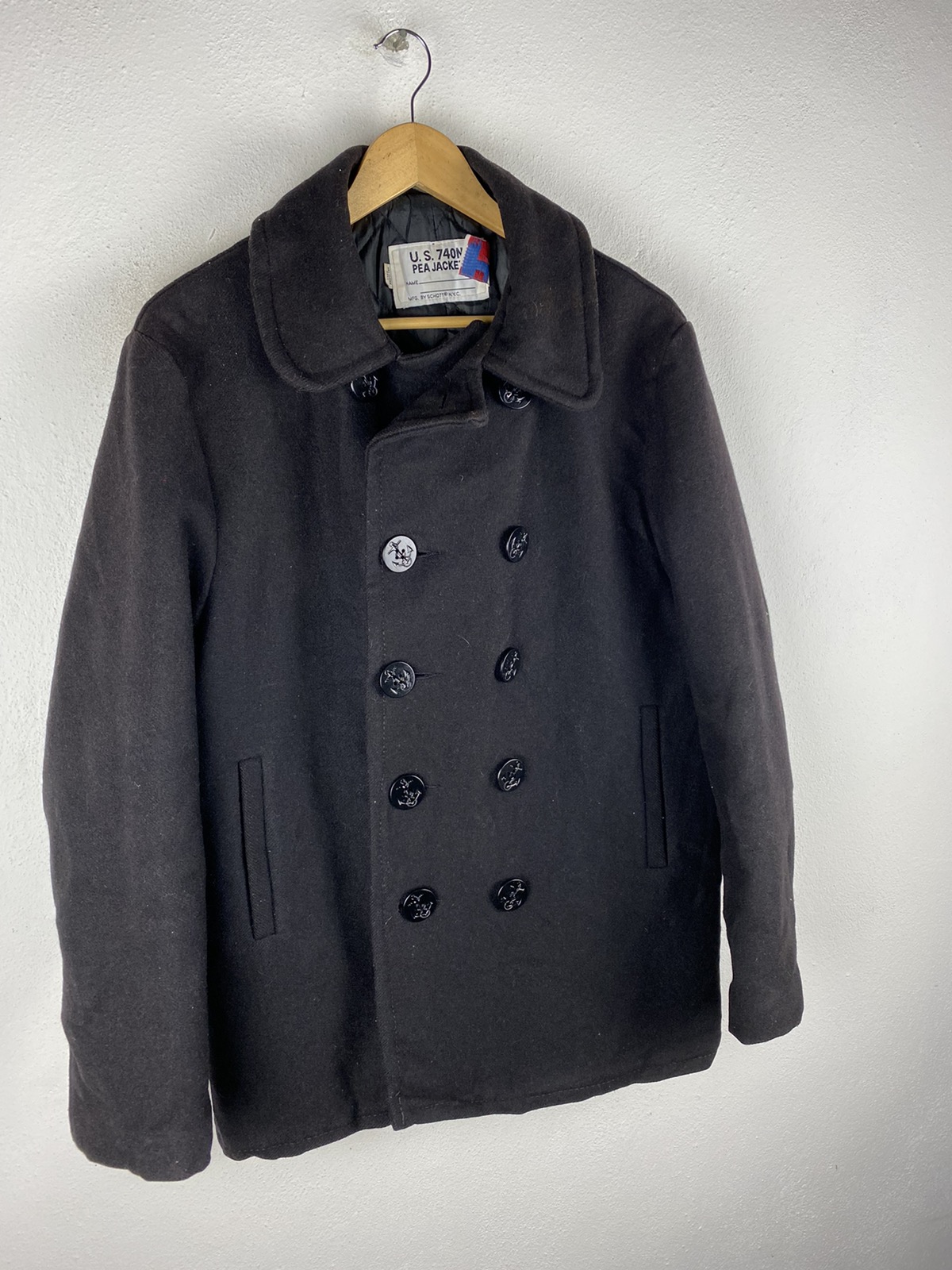 🔥SALE🔥aU.S 740N PEA JACKET BY SCHOTT MADE IN USA - 5