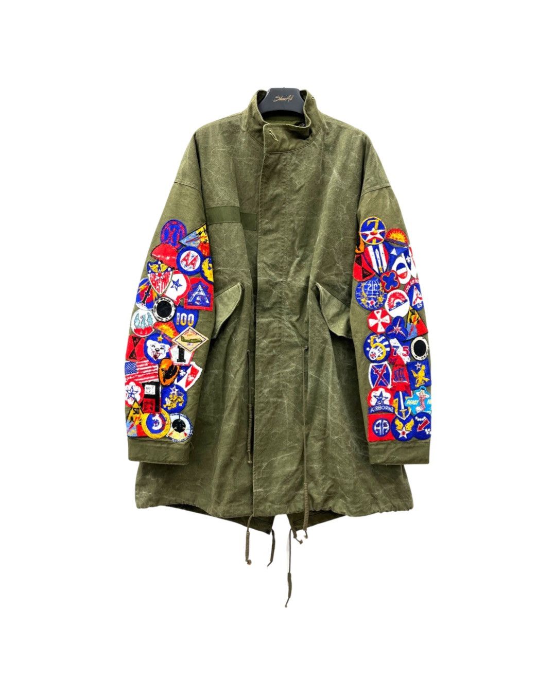 Patchwork fishtail parka jacket - 1