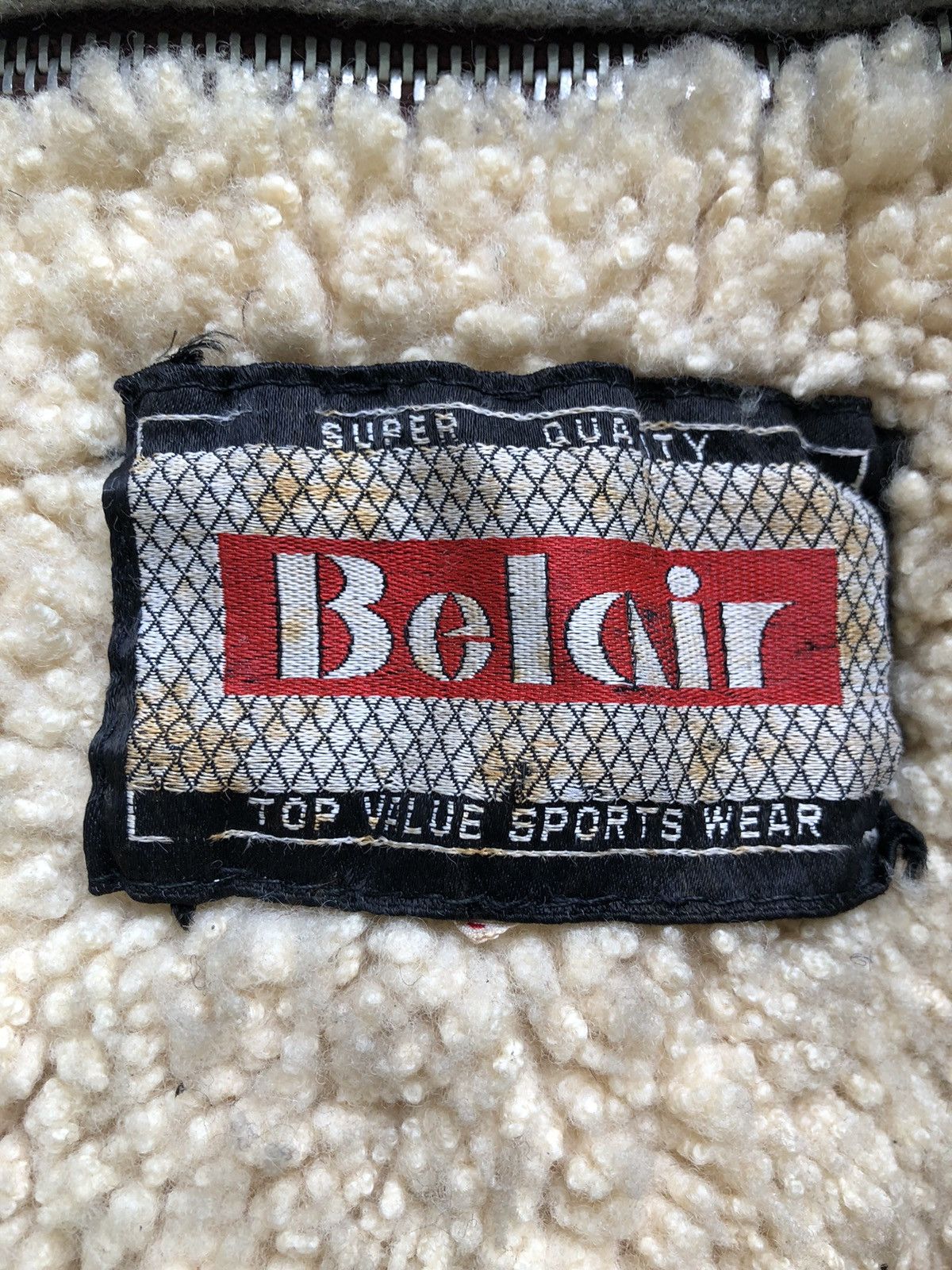 Vintage 90s Belair Leather Lining Wool Sherpa Lining Jacket - 12