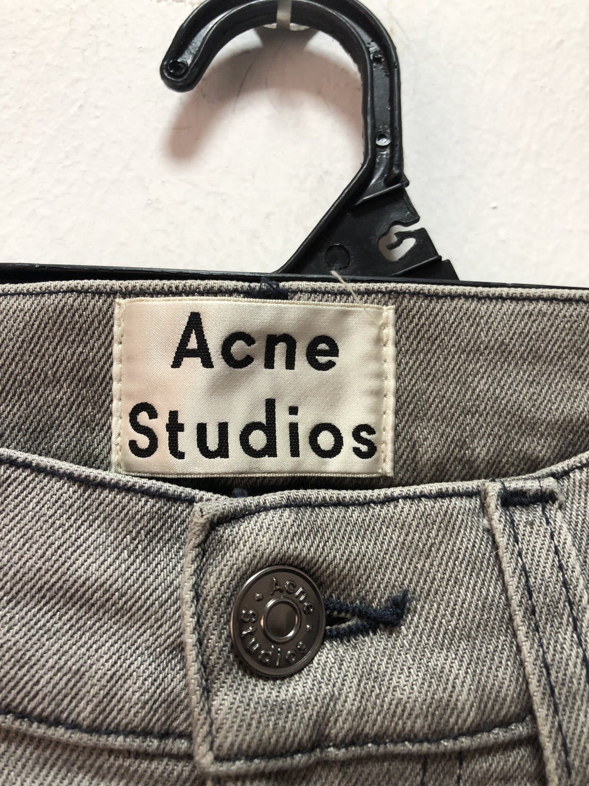 ACNE STUDIO Denim Pants Grey Ace Slate Italy Made - 2