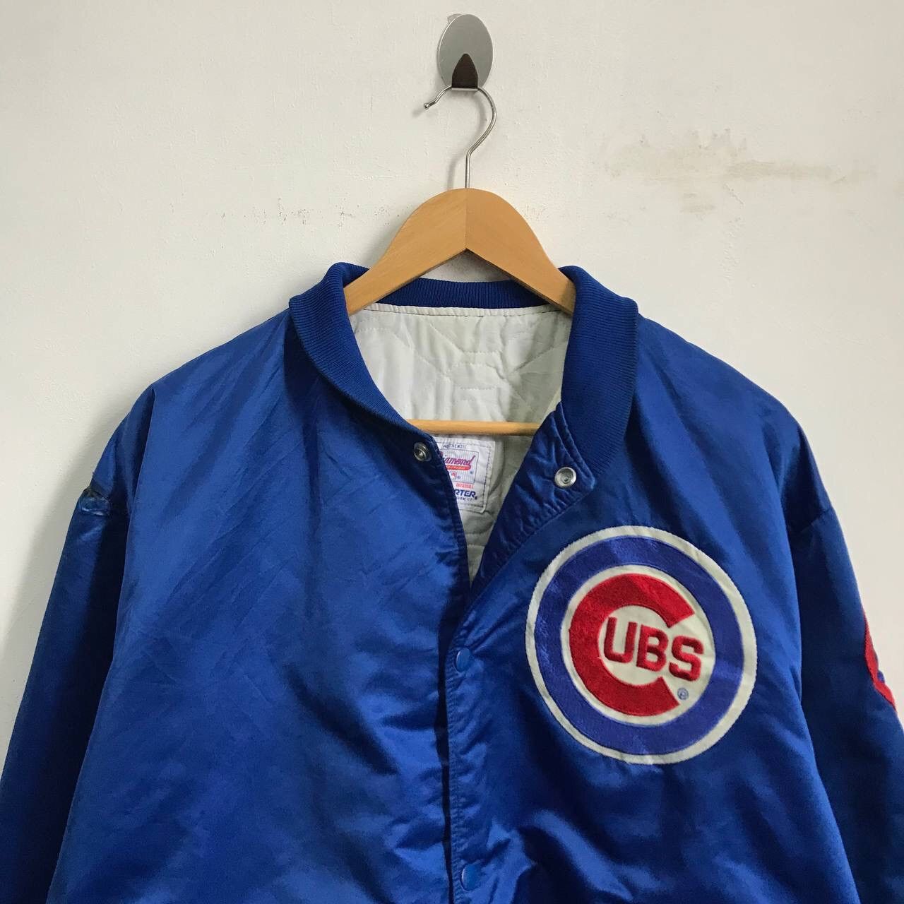 Vintage Blue Satin Chicago Cubs MLB Jacket - 2