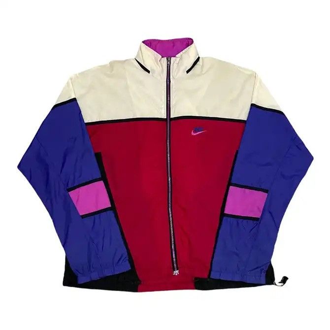 🔥VINTAGE 80s NIKE SWOOSH COLOURBLOCK JACKET WINDBREAKER - 17