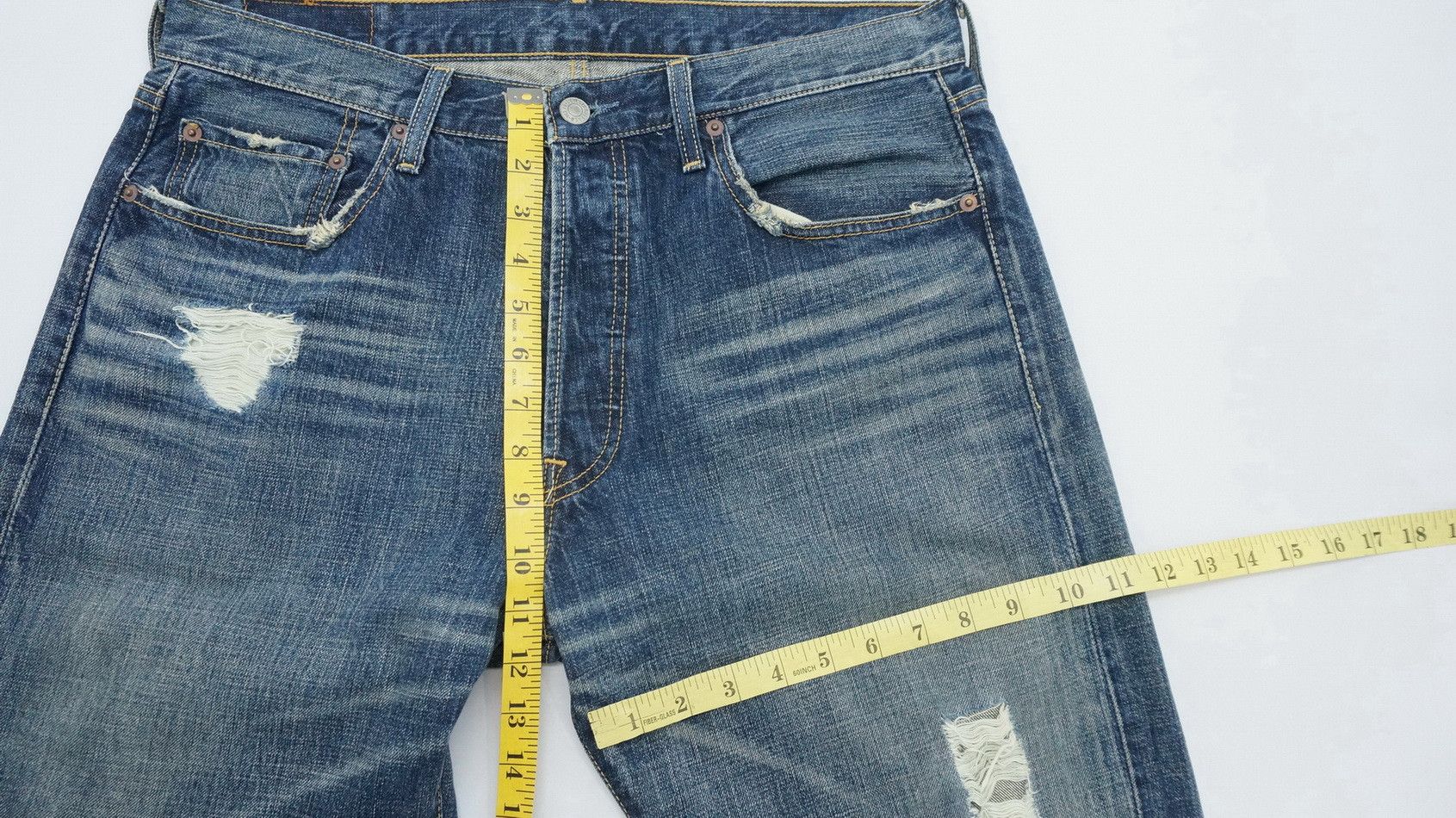 Levi's 501 90s Vintage Japan Distressed Jeans LF15 - 13