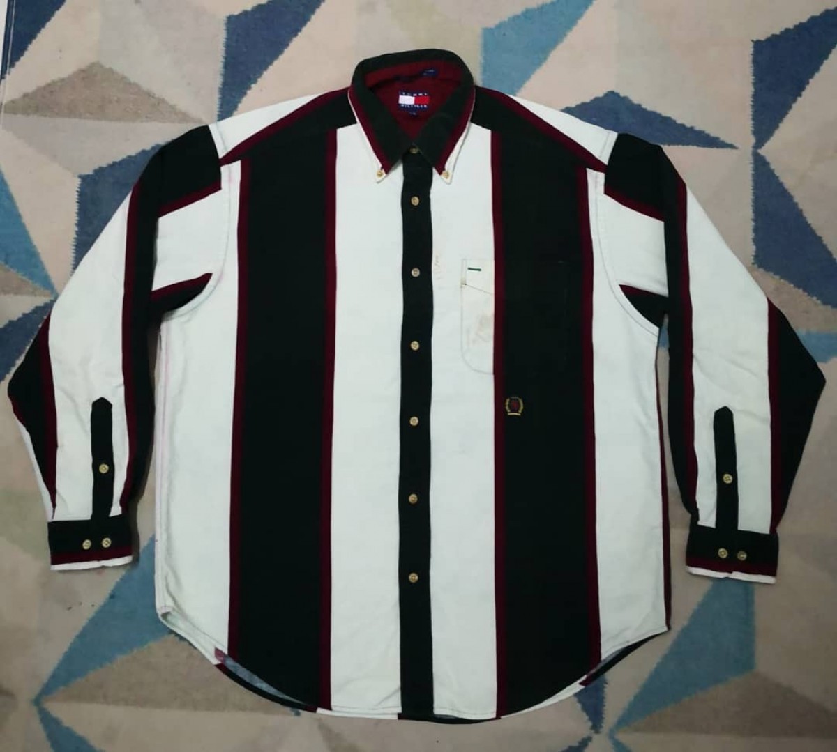 Tommy Hilfiger - Tommy HIlfiger Stripes Corduroy Button Up Shirt - 1