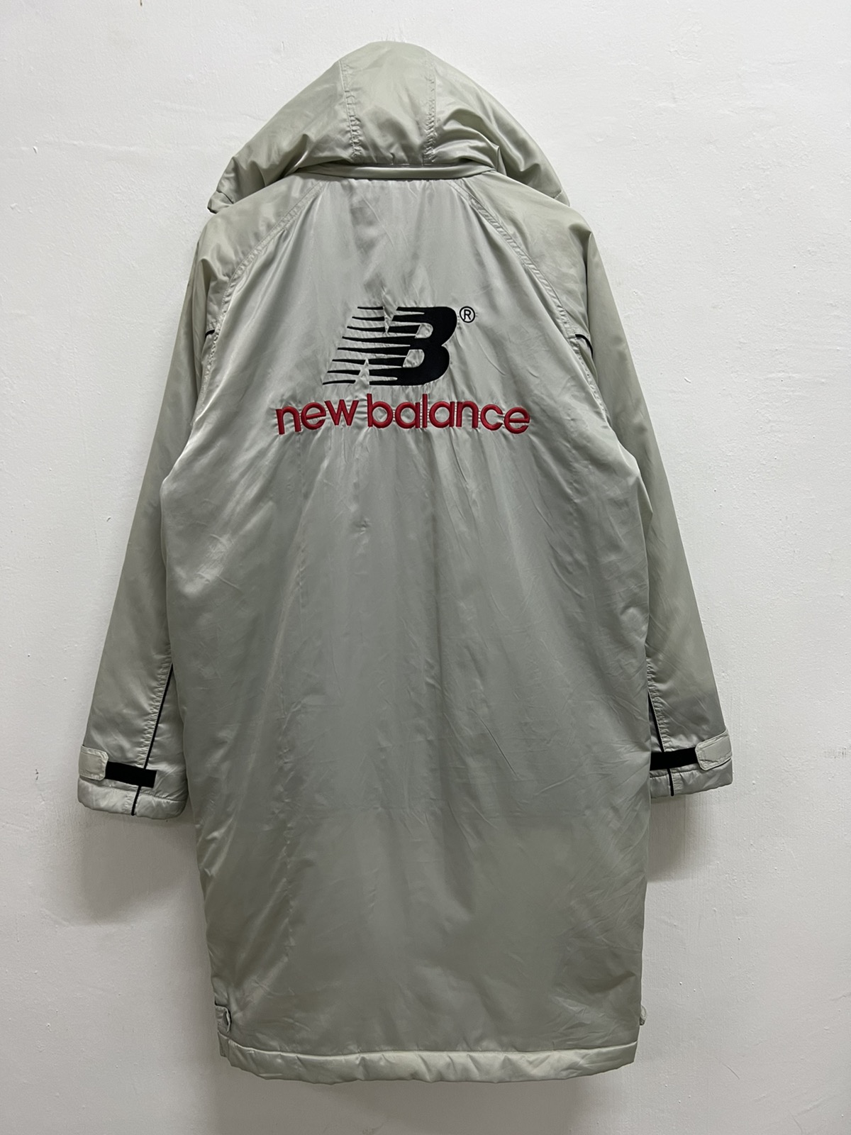Embroidered New Balance Long Jacket With Hoodie - 9