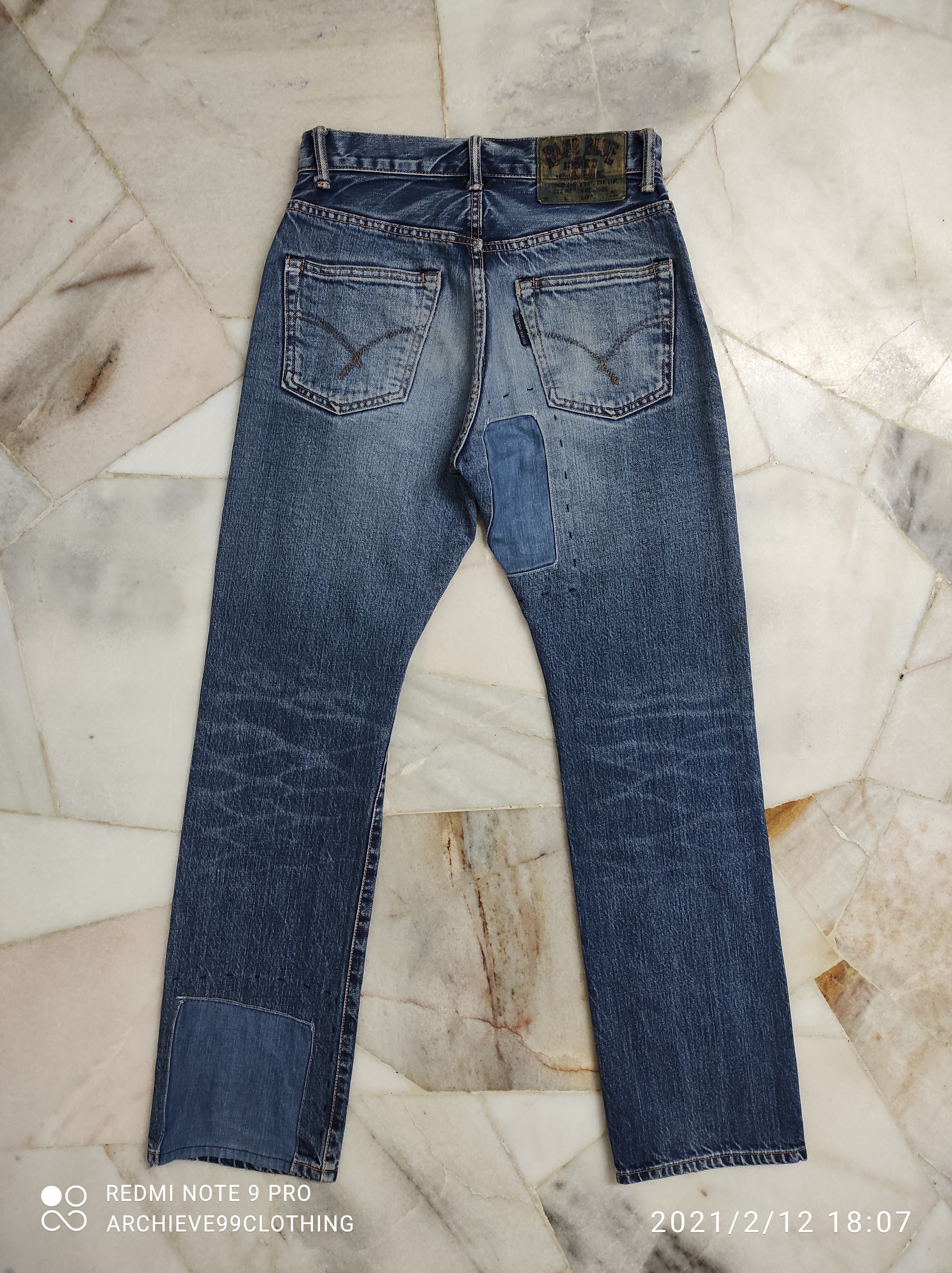 Hollywood Ranch Market - Blue Blue The Indigo Hand Made Reconstruction denim pants - 2