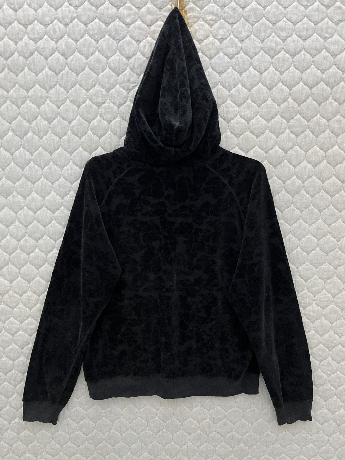 Solid Camo Velour Full Zip Hoodie - 6