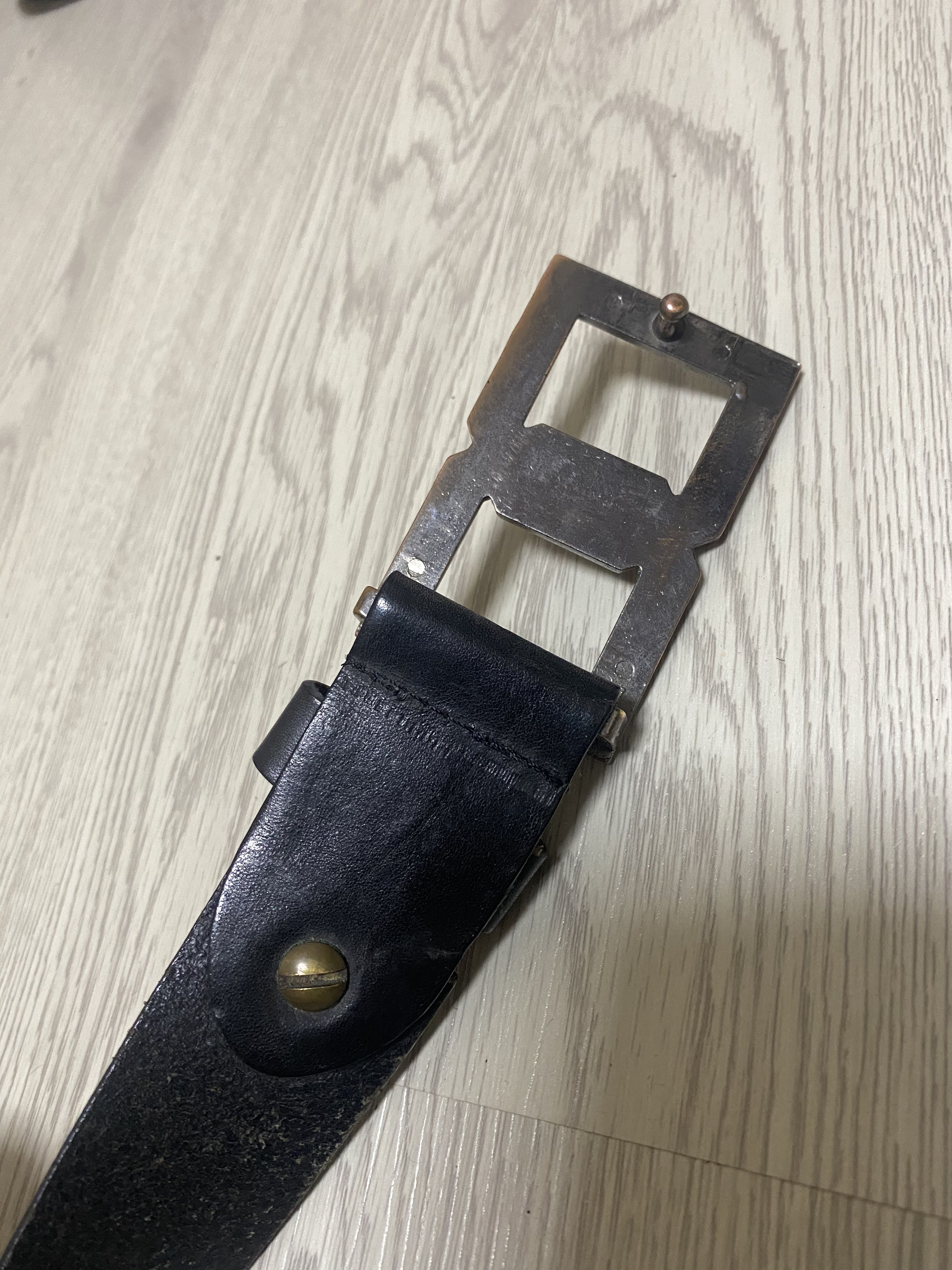 NUMBER (N)INE Number (N)ine Black Belt Leather | thriftingzone
