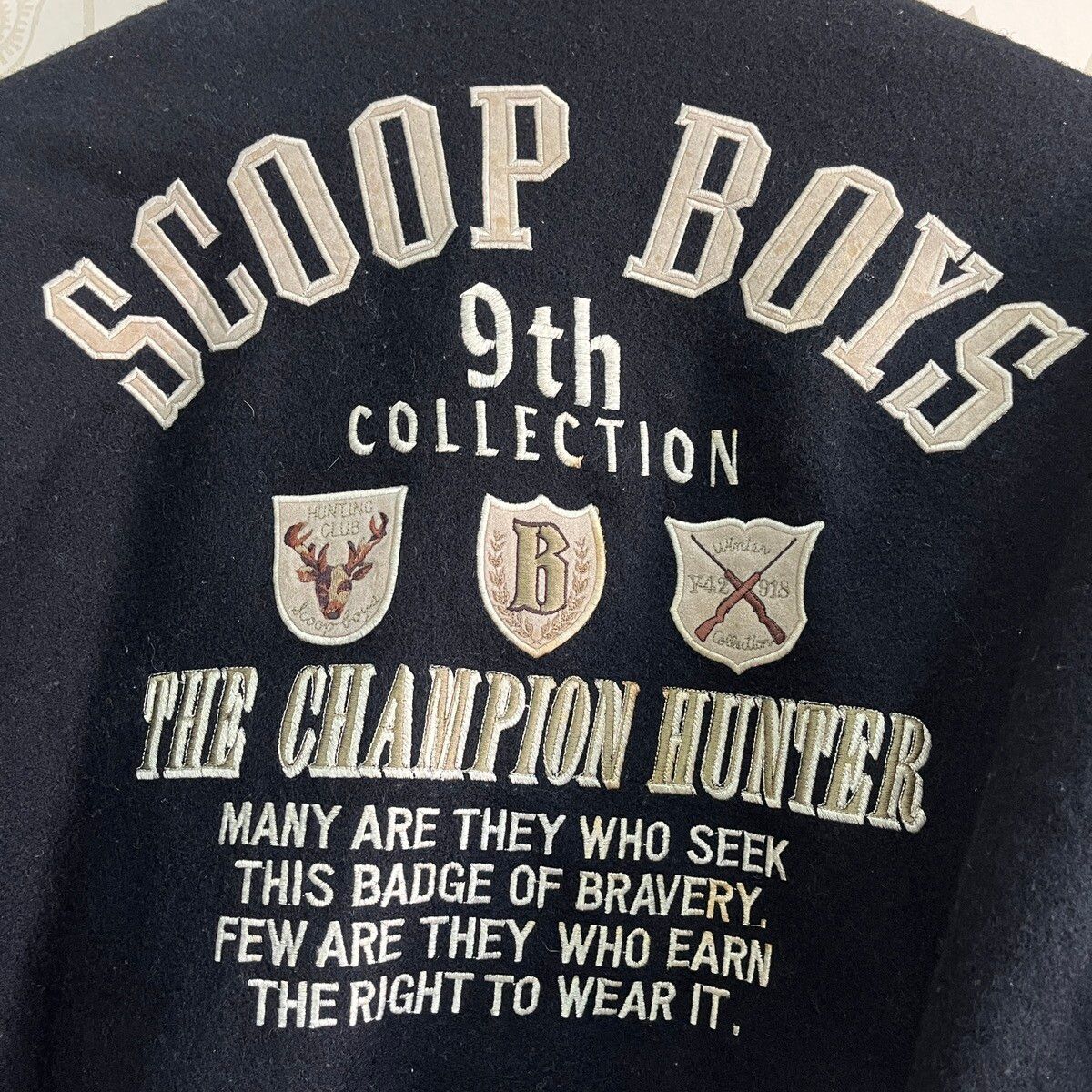 Leather - Vintage Scoop Boys The Champion Hunters Varsity - 14
