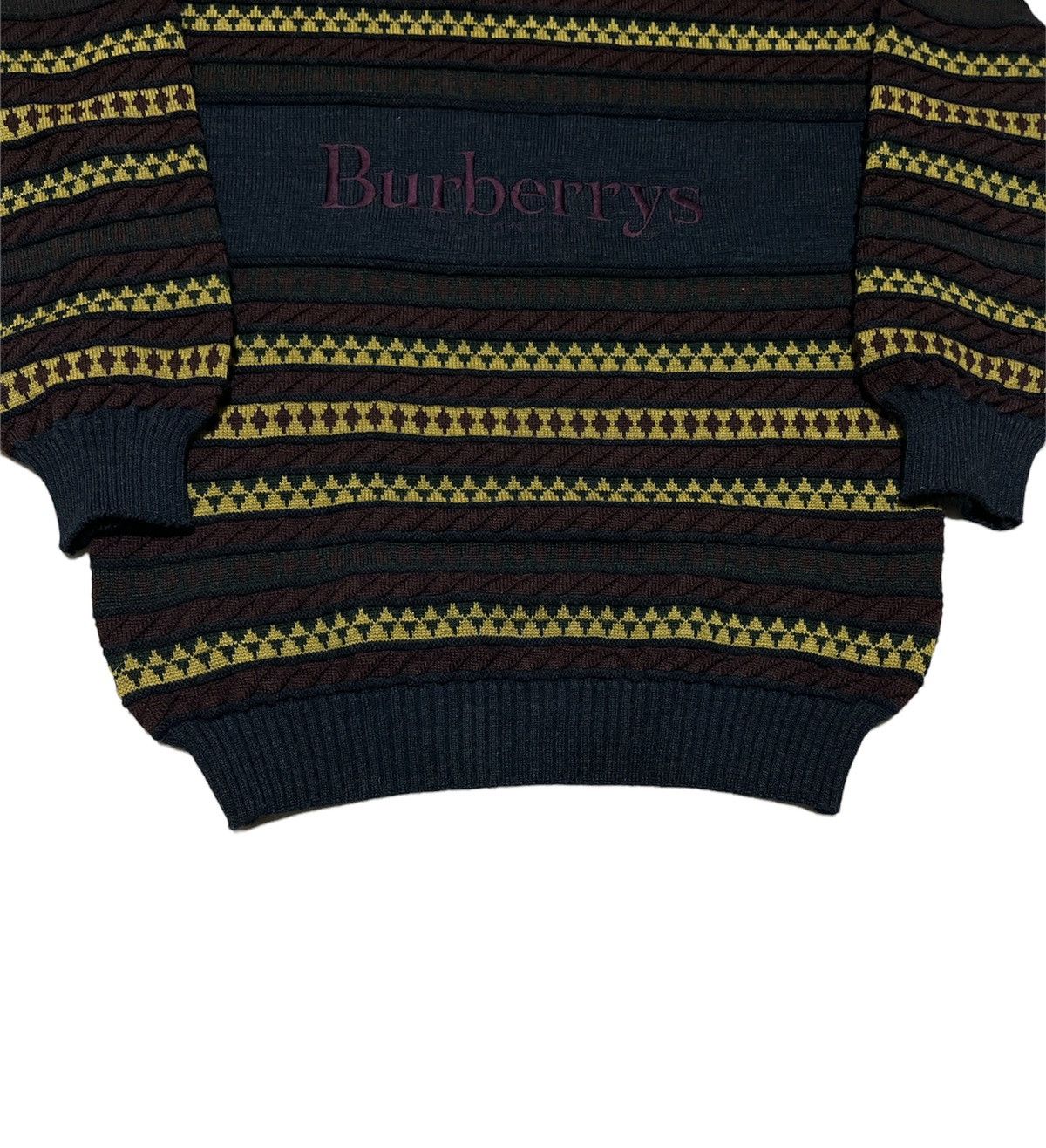Vintage Burberrys embroidered knit sweater - 6