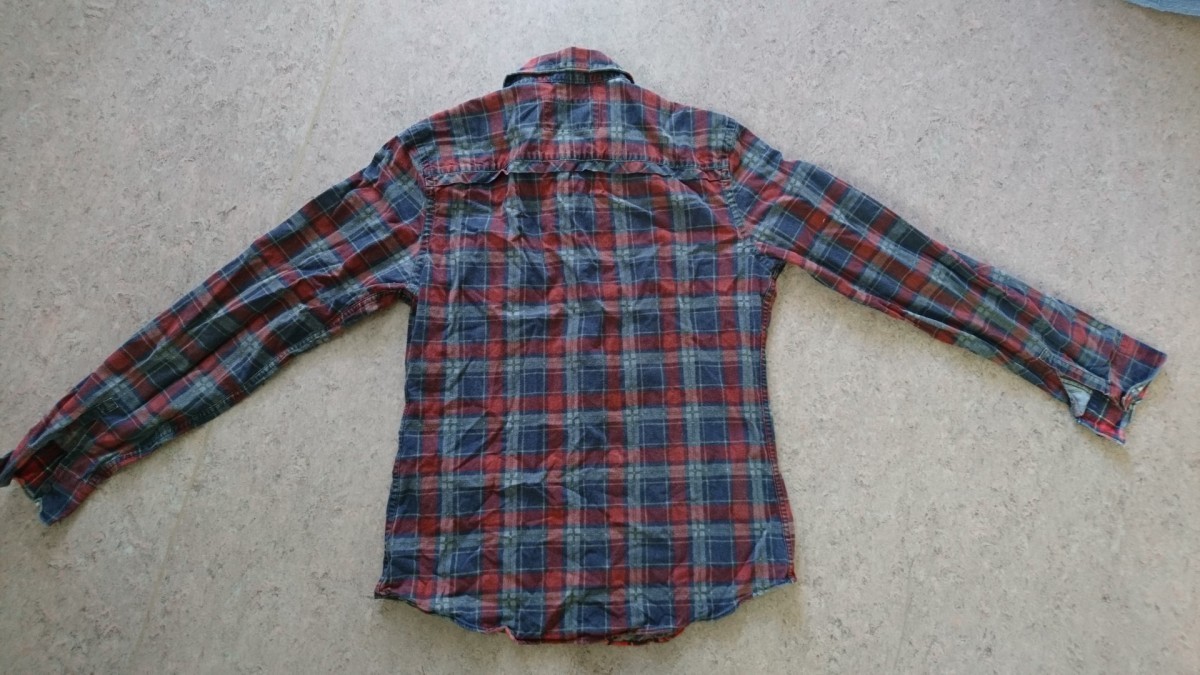 Allsaints - S-M Blue-Red Plaid Wired Shirt - 6