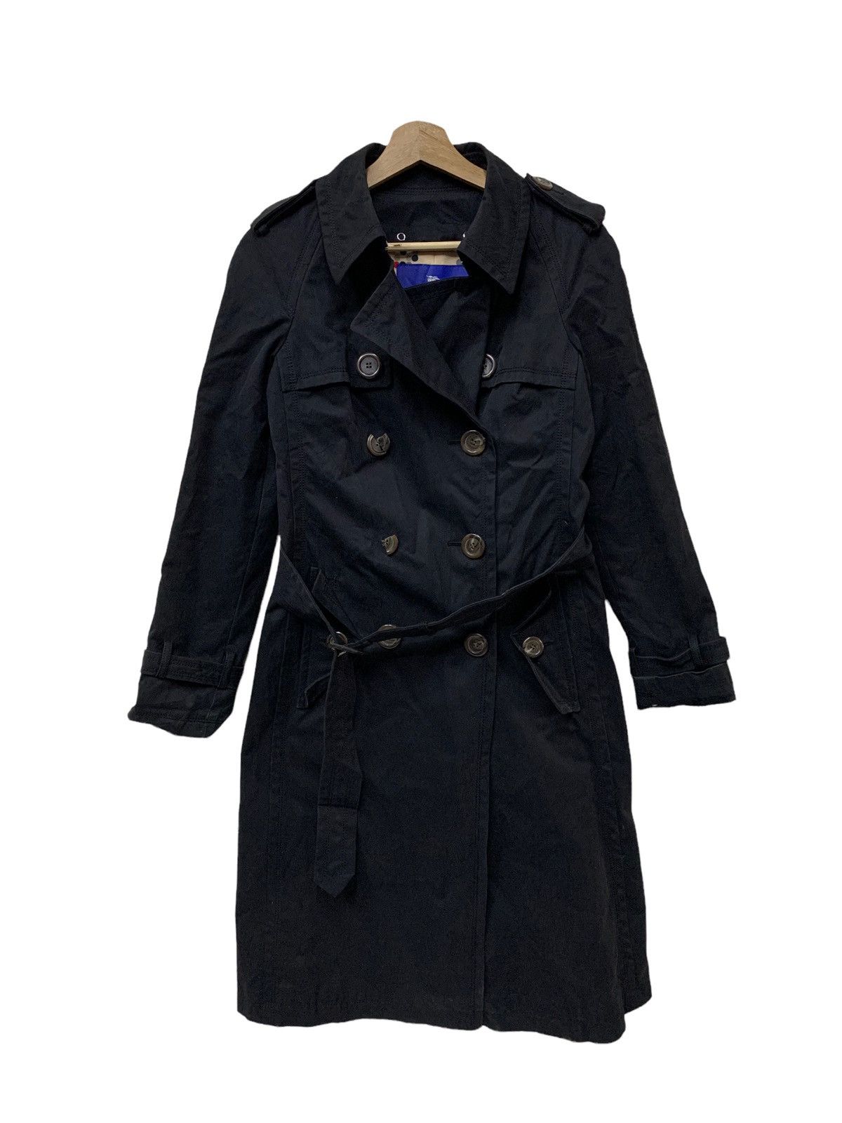 🔥BURBERRY BLUE LABEL WOOL CHERRY LINED TRENCH COAT - 5