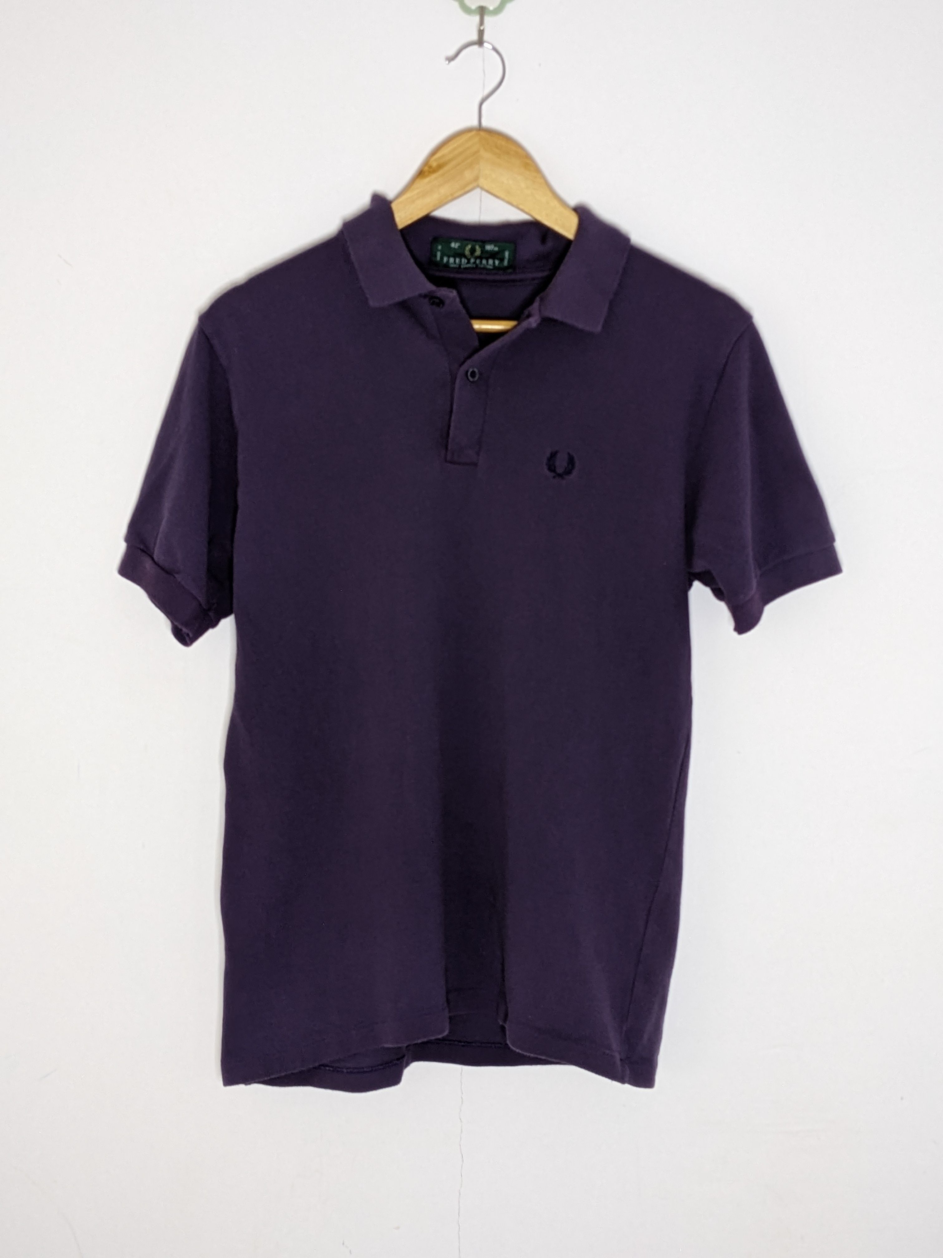 Vintage Fred Perry Purple Polo Shirt England Embroidery Logo - 1