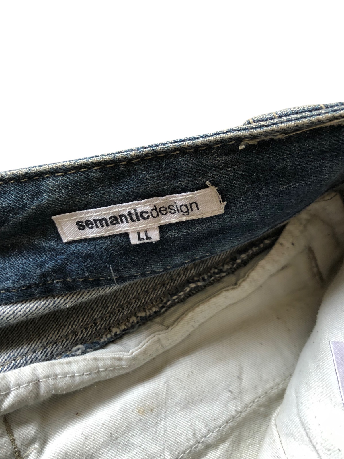 Distressed Denim - 2000s Semanticdesign Baggy Distressed Trashed Jeans - 13