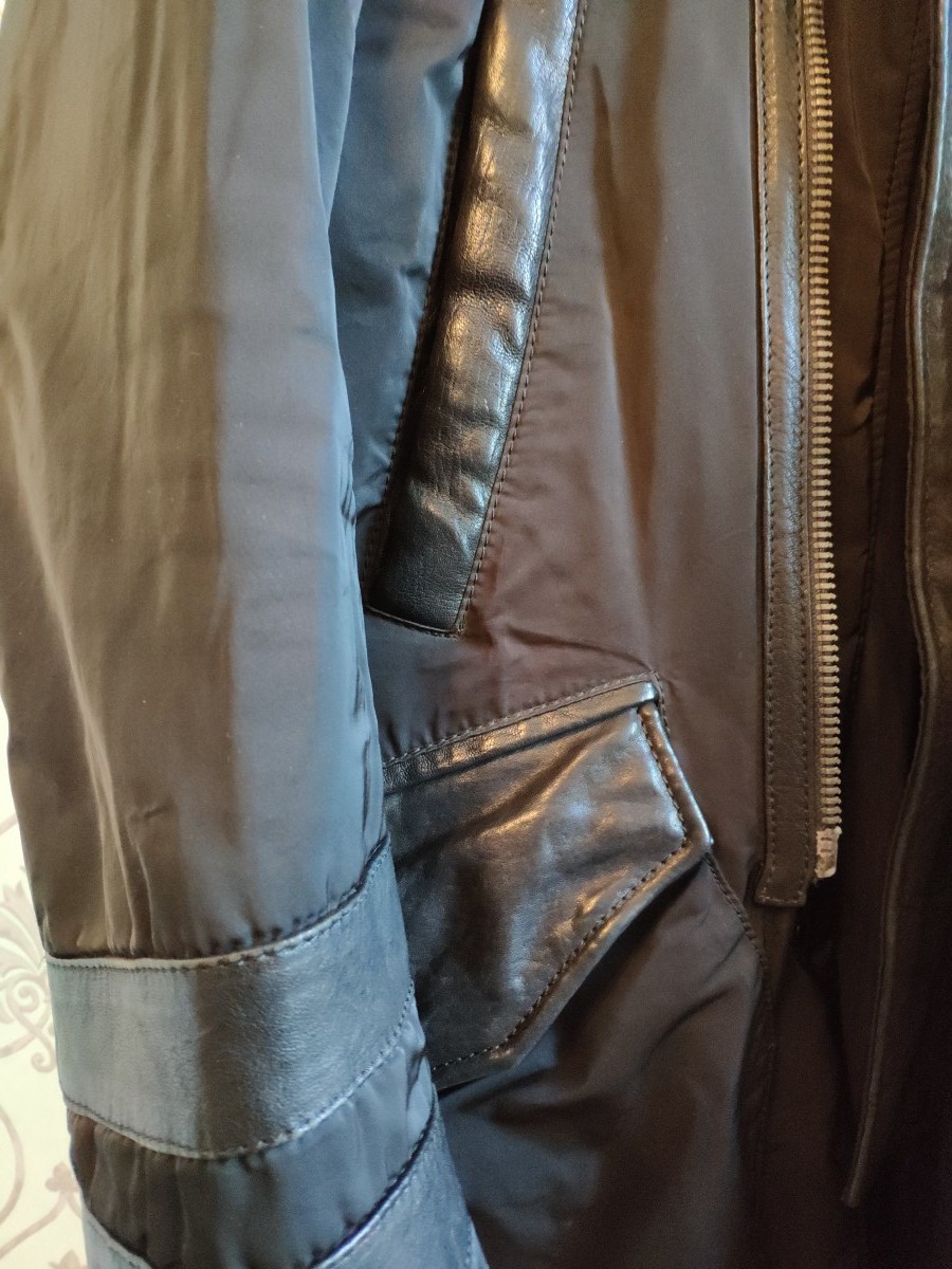 Jan & Carlos - Leather and nylon long coat.Like Rick Owens or Julius - 6