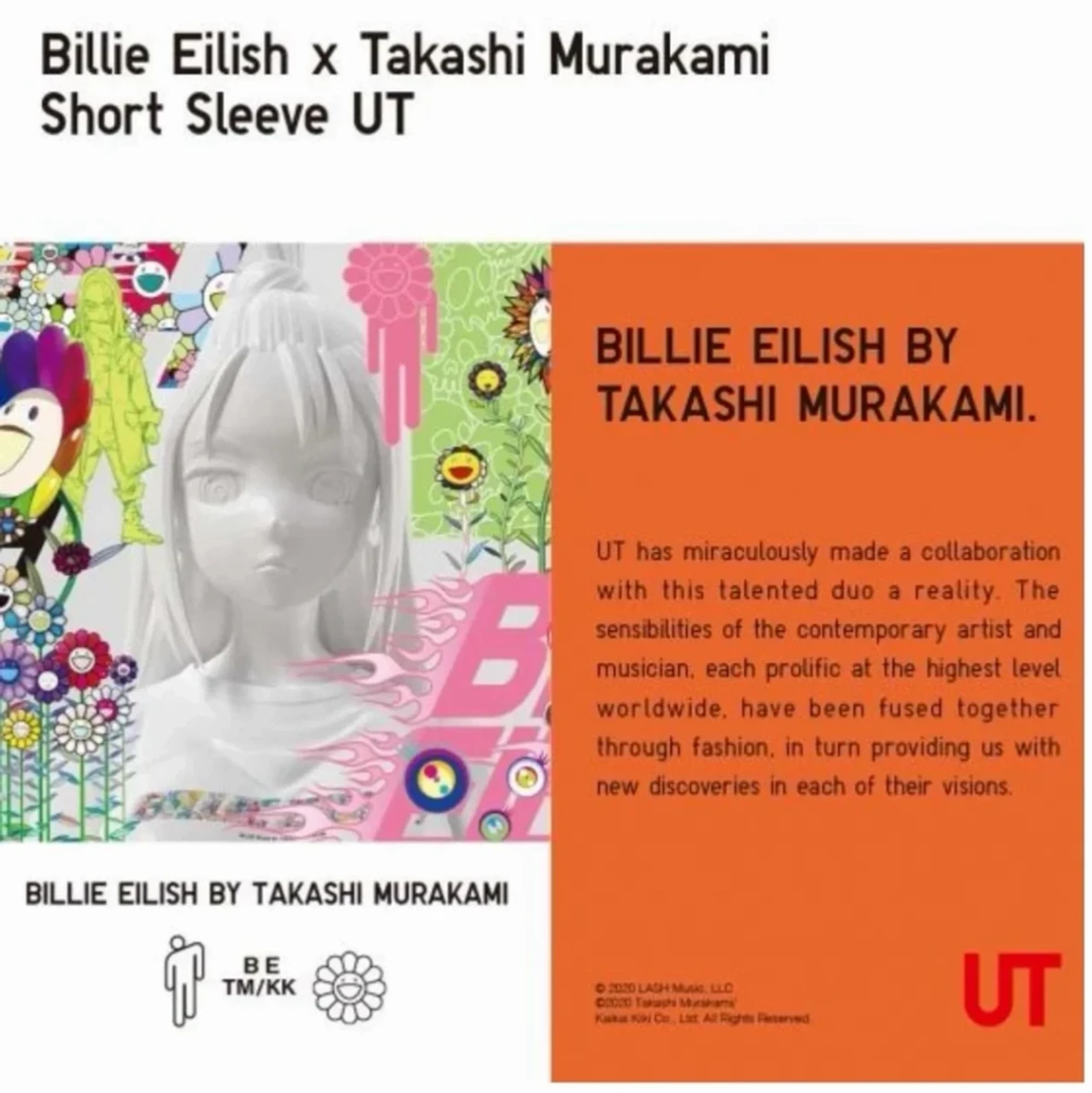 Japanese Brand - Billie Eilish x Takashi Murakami Graphic T-Shirt - 6