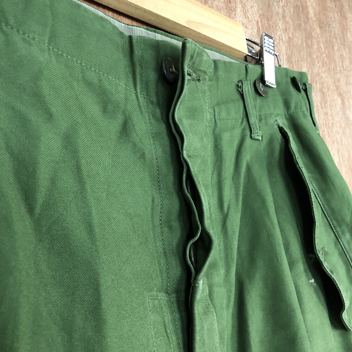 Vintage - Cargo Pants D96 Green Double knee multipocket pants #1474 - 7