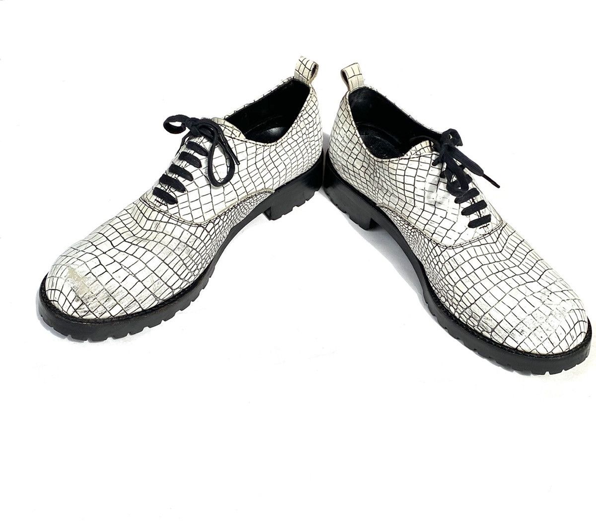 AW12 Runway Kipskin Embossed Croc Shoes - 7