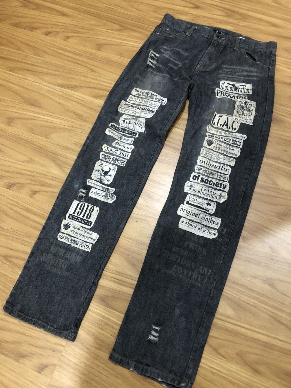 Seditionaries - 1990 - In The Attic Japanese Distressed Patches Denim Pant - 4